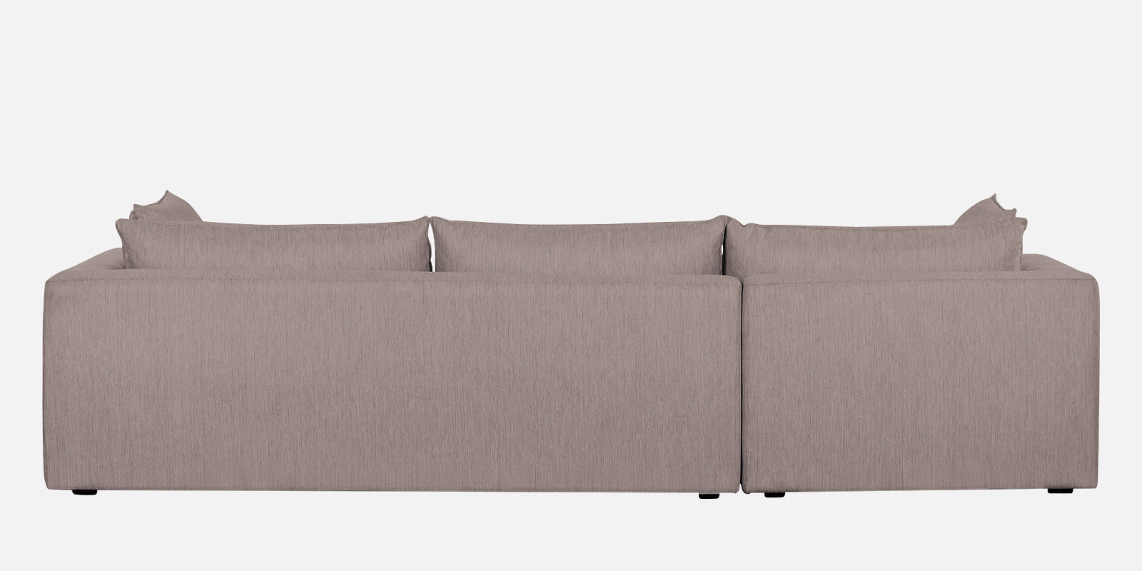 Ziggy Fabric LHS Sectional Sofa (3+Lounger) In Almond Beige Colour - Febonic Living