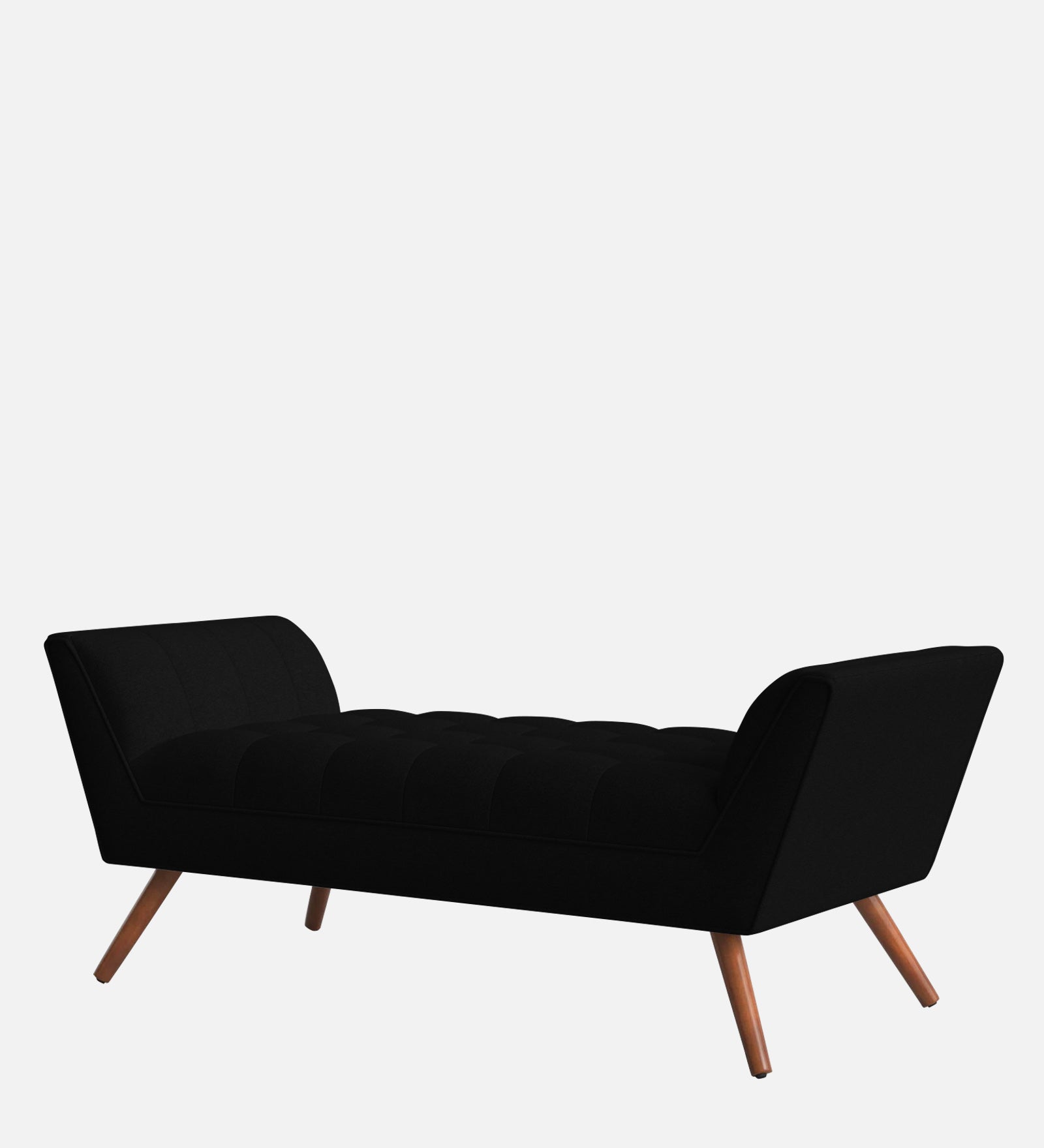 Cartes Velvet Bench In Adam Black Colour - Febonic Living