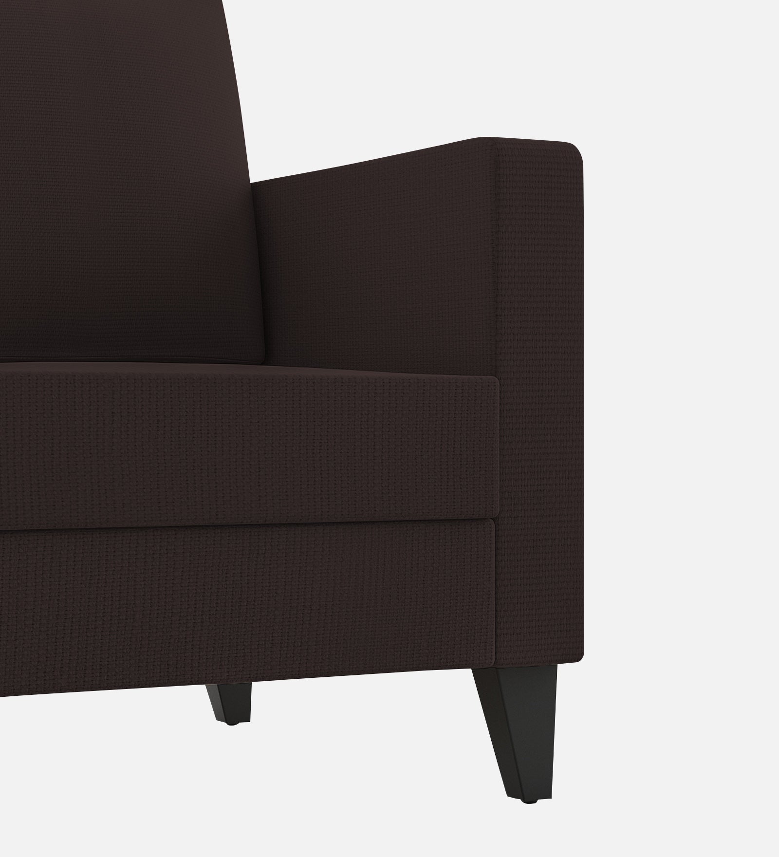 Nori Fabric 1 Seater Sofa In Dark Brown Colour - Febonic Living