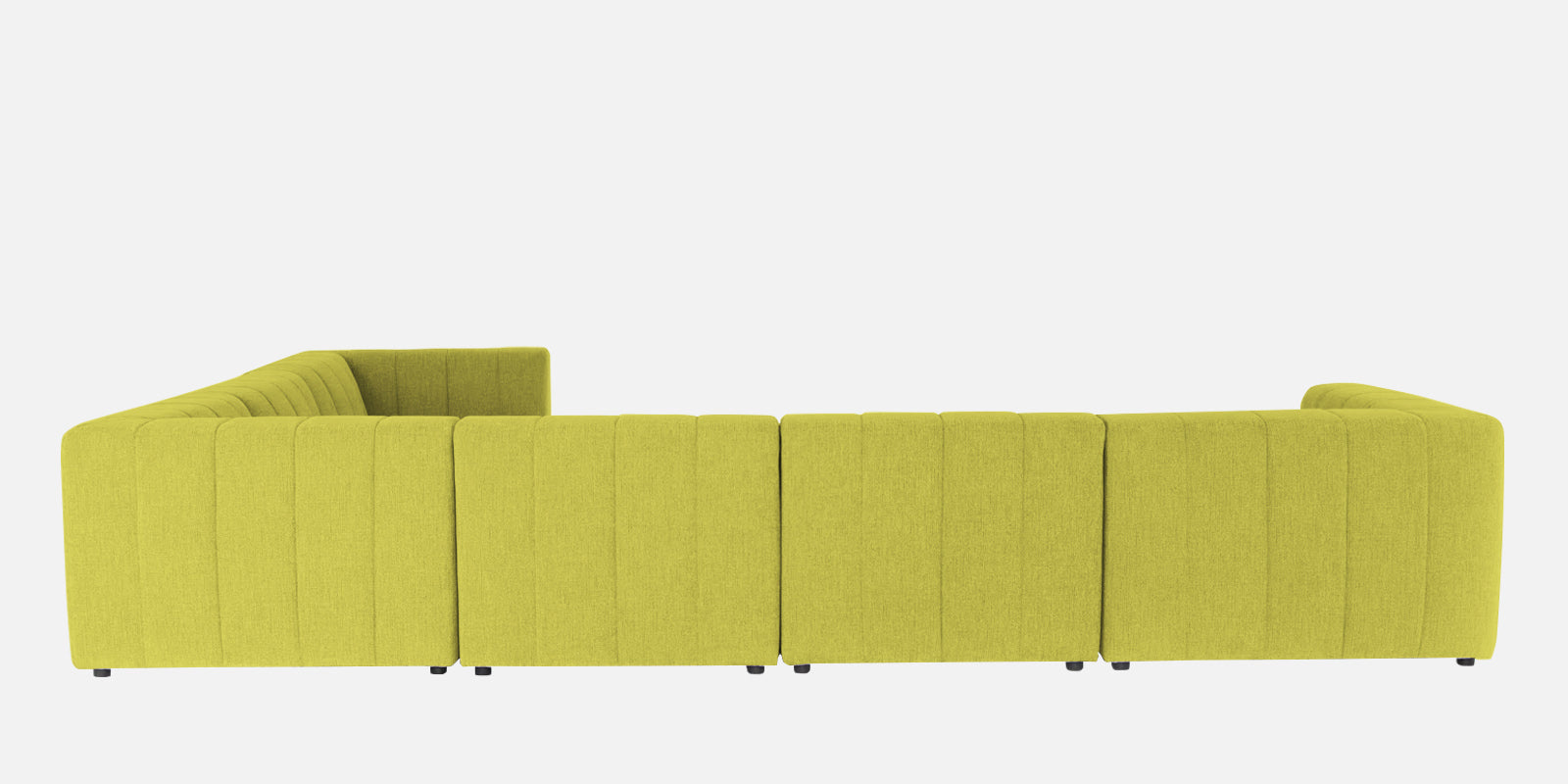 Damo Fabric RHS 8 Seater Corner Sofa In Parrot Green Colour - Febonic Living