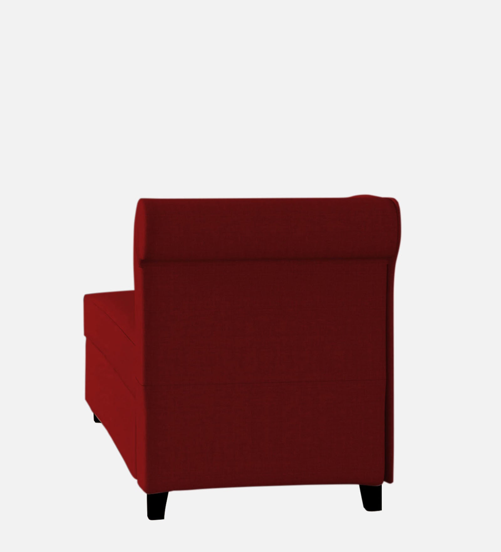 Toppy Fabric LHS Chaise Lounger In Blood Maroon Colour With Storage - Febonic Living
