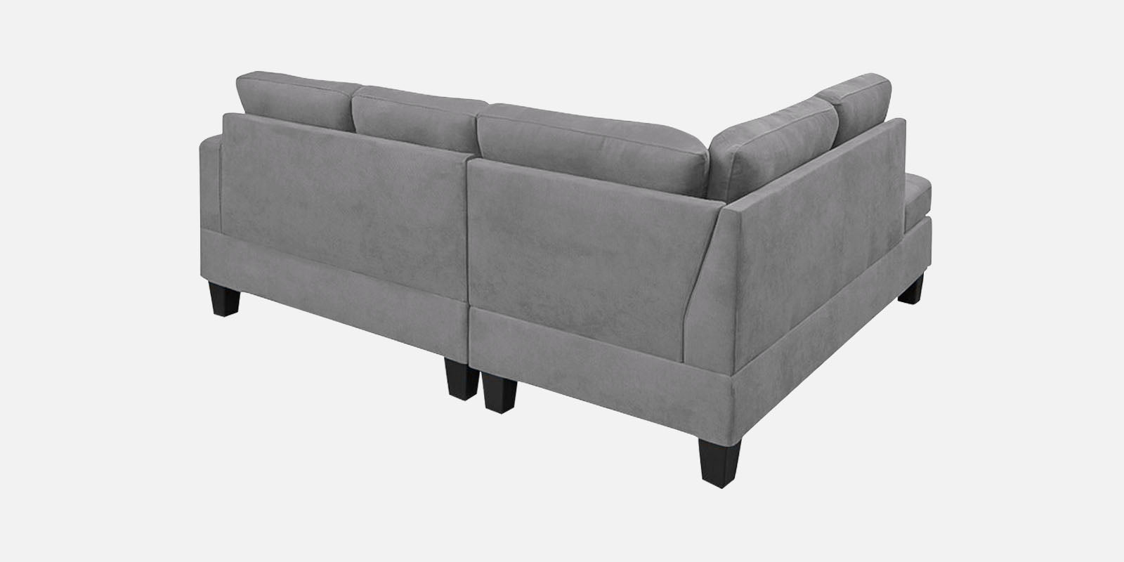 Thomas Fabric RHS Sectional Sofa (2+Lounger) In Lit Grey Colour - Febonic Living