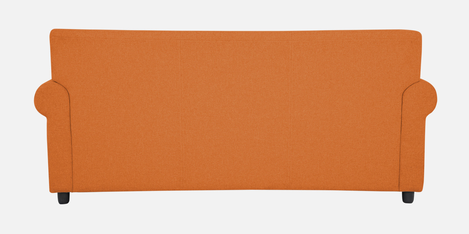 Ribby Fabric 3 Seater Sofa in Dark Orange Colour