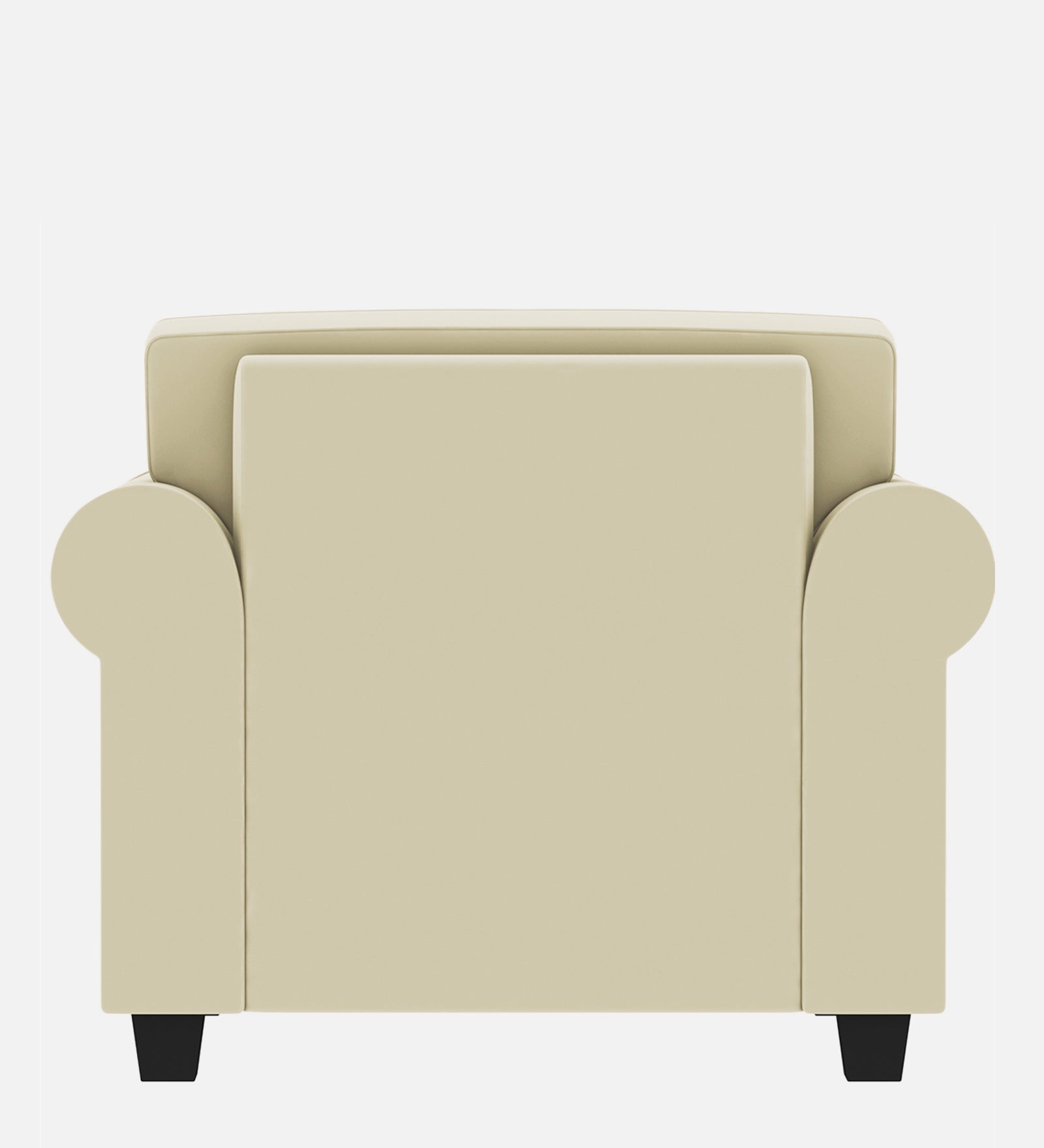 Numonk Velvet 1 Seater Sofa In Warm White Colour - Febonic Living