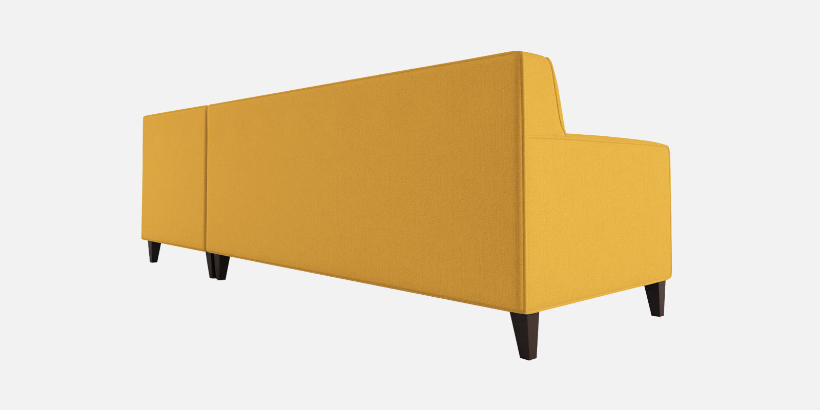 Miller Fabric LHS Sectional Sofa (3+Lounger) In Bold Yellow Colour - Febonic Living