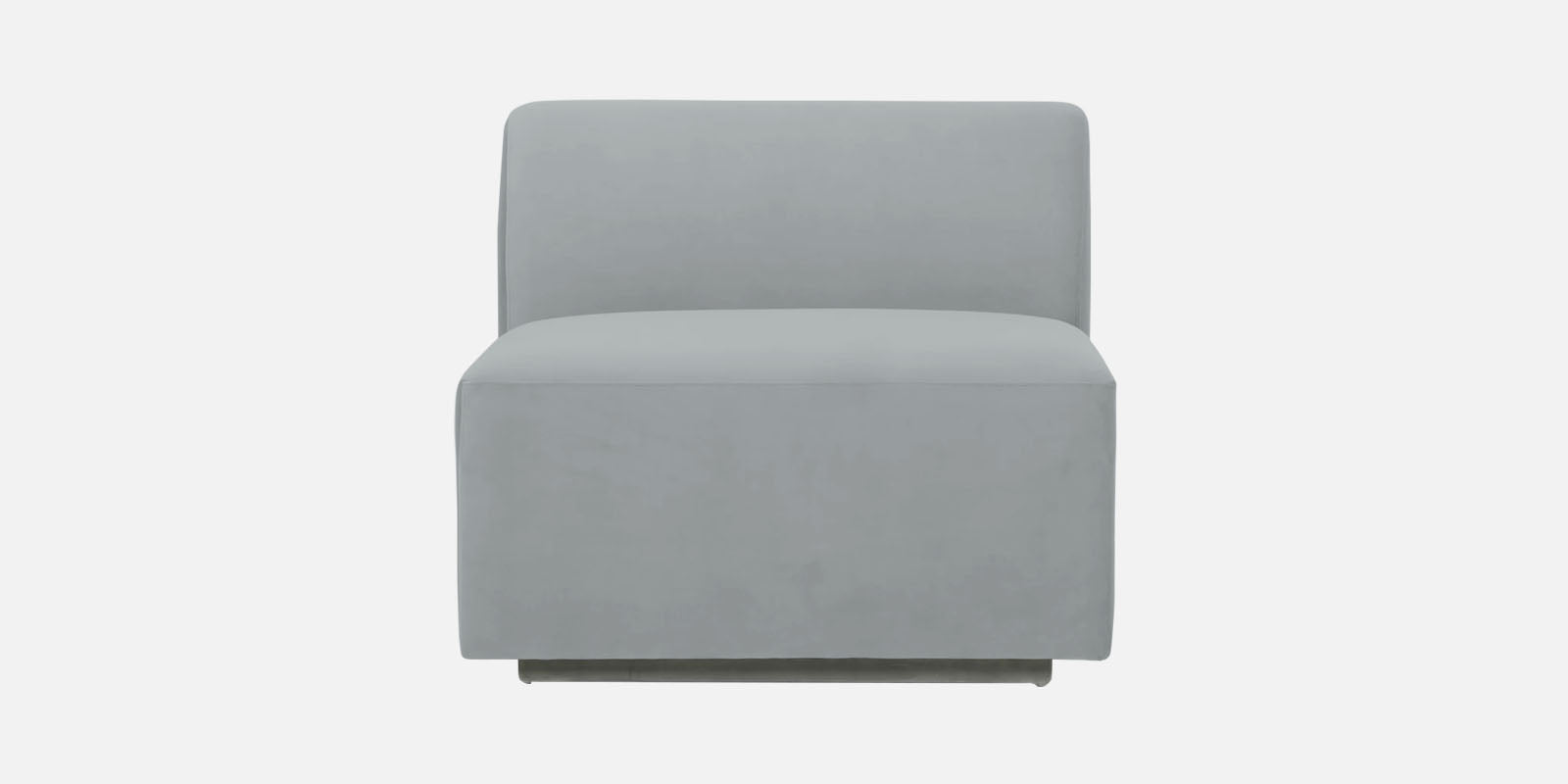 Bufa Velvet LHS Sectional Sofa In Pearl grey Colour With Ottoman - Febonic Living