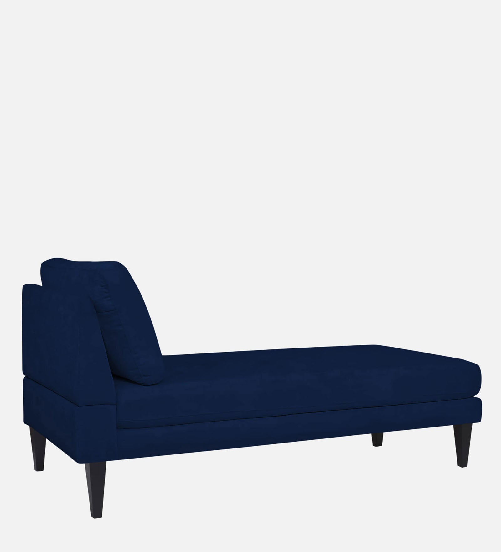 Nadia Fabric Armless Chaise Lounger In Royal blue Colour - Febonic Living