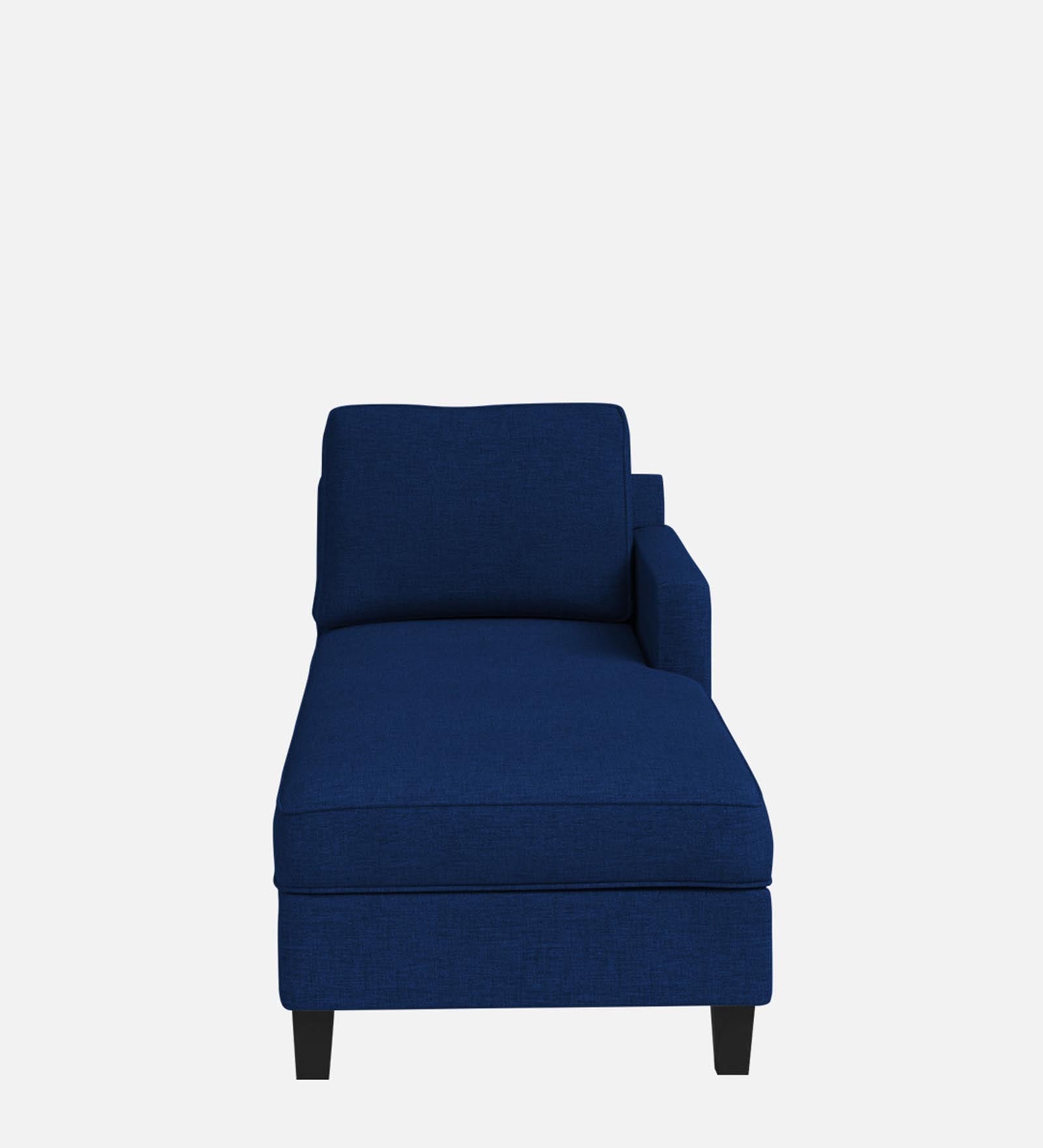 Royee Fabric RHS Chaise Lounger In Royal Blue Colour With Storage - Febonic Living