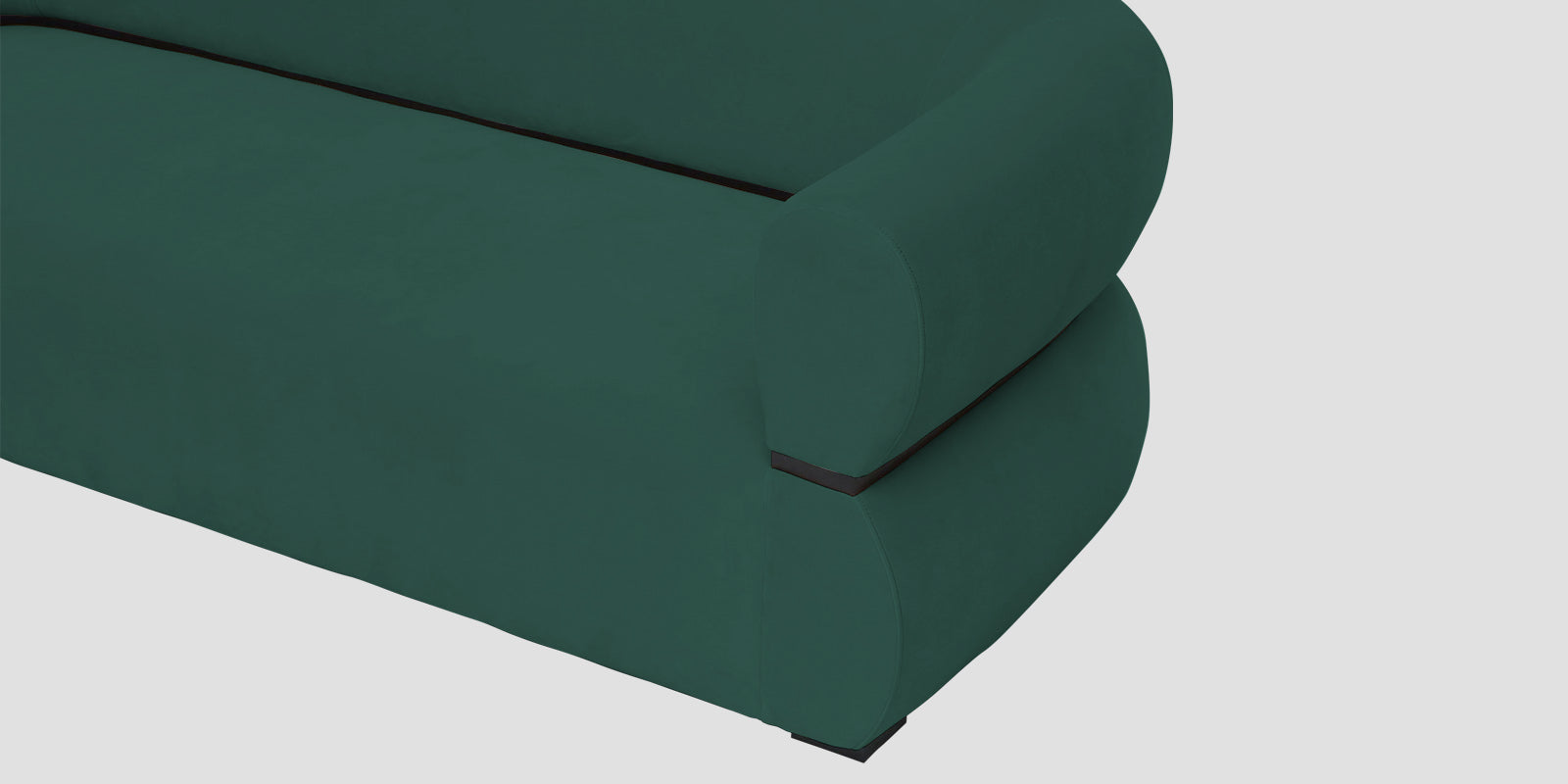 Kula Velvet 3 Seater Sofa In Amazon Green Colour - Febonic Living