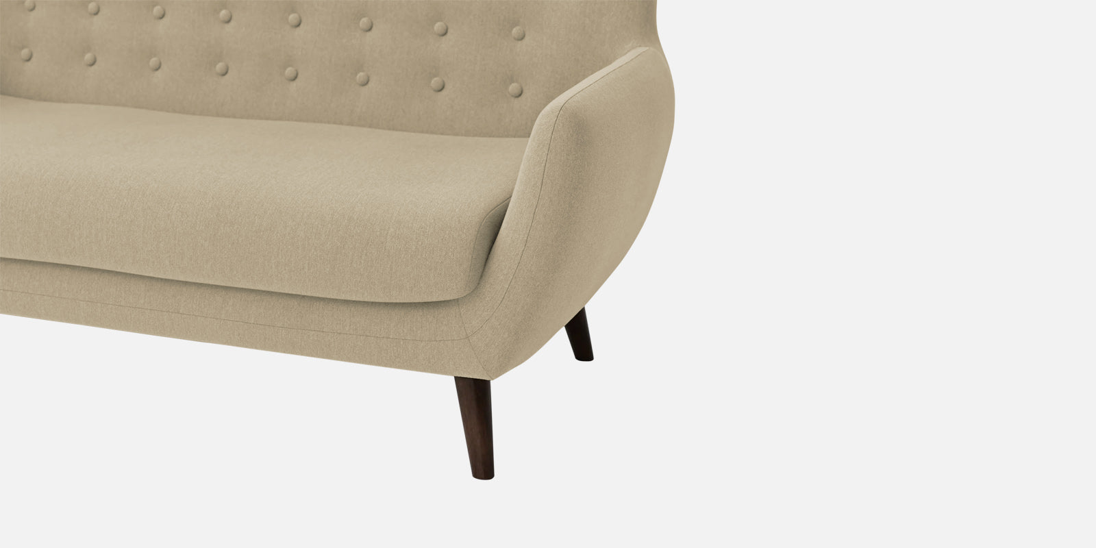Goofy Fabric 3 Seater Sofa In Honey Beige Colour - Febonic Living