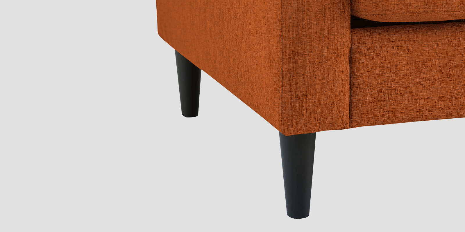 Romie Fabric LHS Sectional Sofa (2+Lounger) In Vivid Orange Colour - Febonic Living