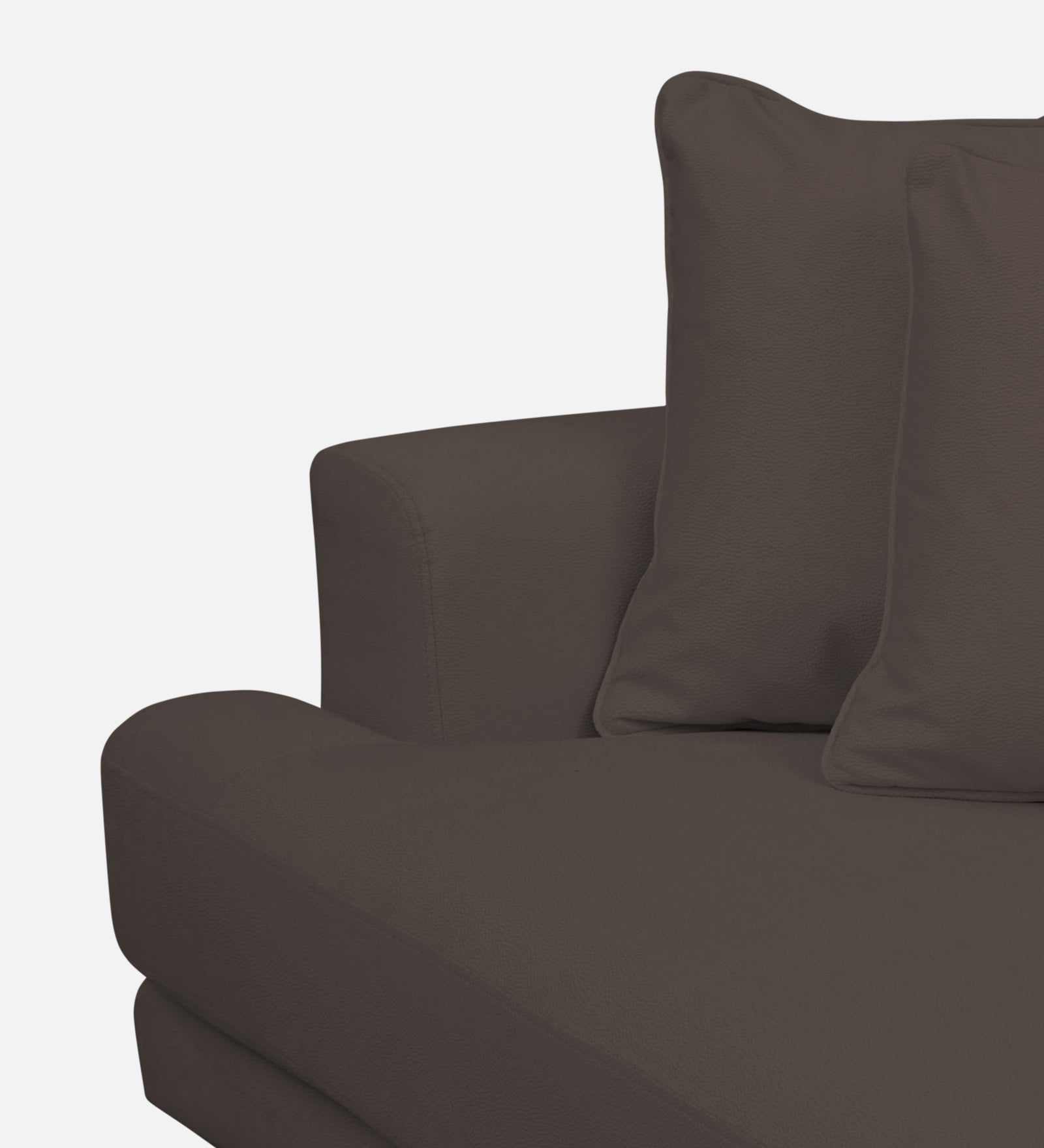 Woody Fabric 1 Seater Sofa in Lito Brown Colour
