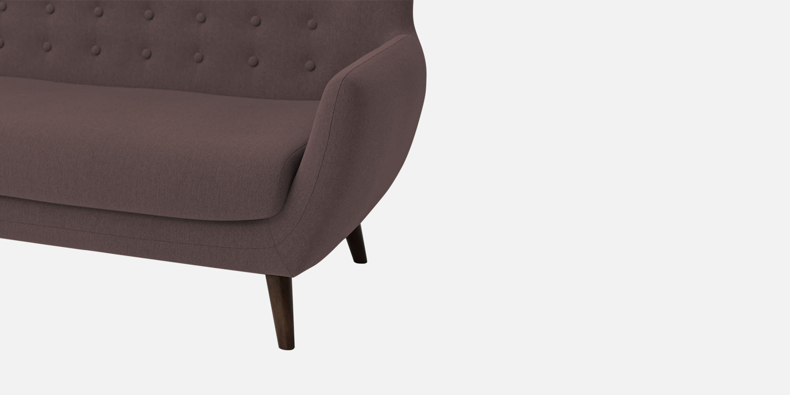 Goofy Fabric 2 Seater Sofa In Night Brown Colour - Febonic Living