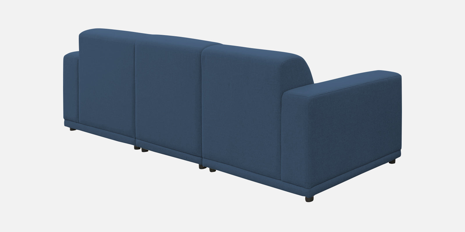 Adam Fabric RHS Sectional Sofa (3+Ottoman Lounger) In Light Blue Colour - Febonic Living