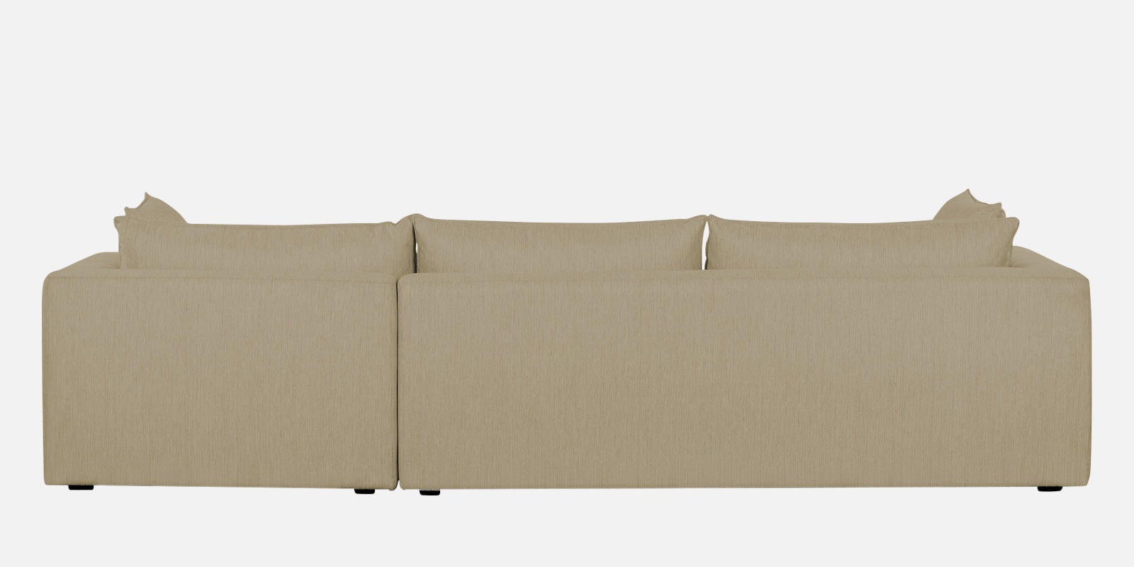 Ziggy Fabric RHS Sectional Sofa (3+Lounger) In Honey Beige Colour - Febonic Living