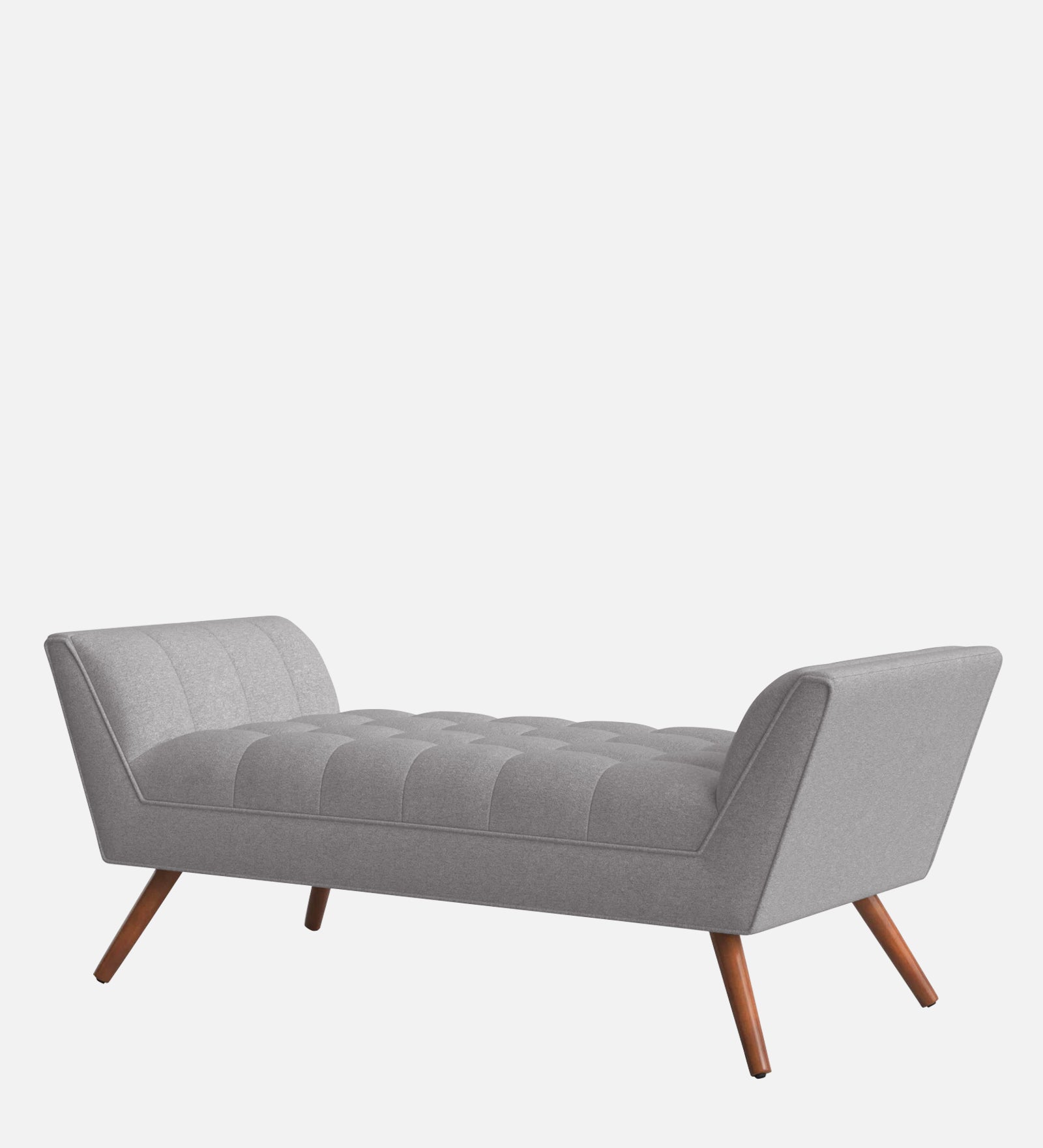 Cartes Velvet Bench In Concrete Grey Colour - Febonic Living