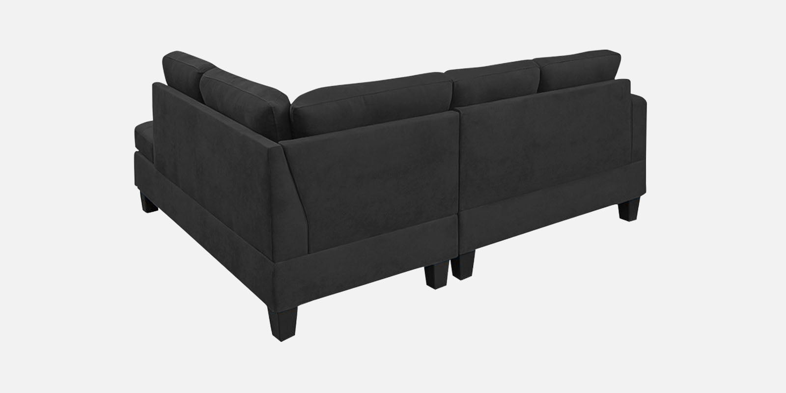 Thomas Fabric LHS Sectional Sofa (2+Lounger) In Charcoal Grey Colour - Febonic Living