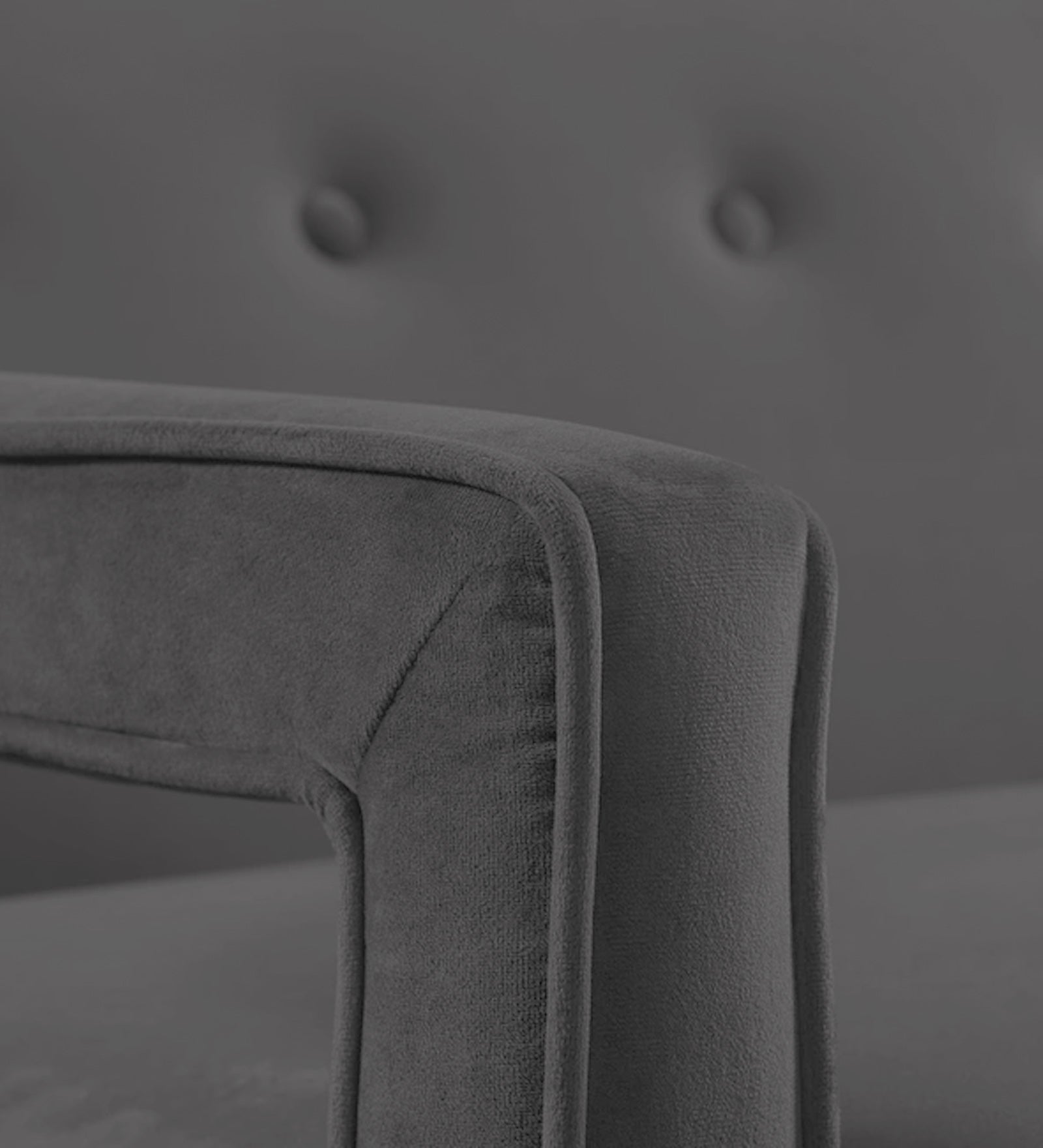 Daffy Velvet 1 Seater Sofa In Davy Grey Colour - Febonic Living