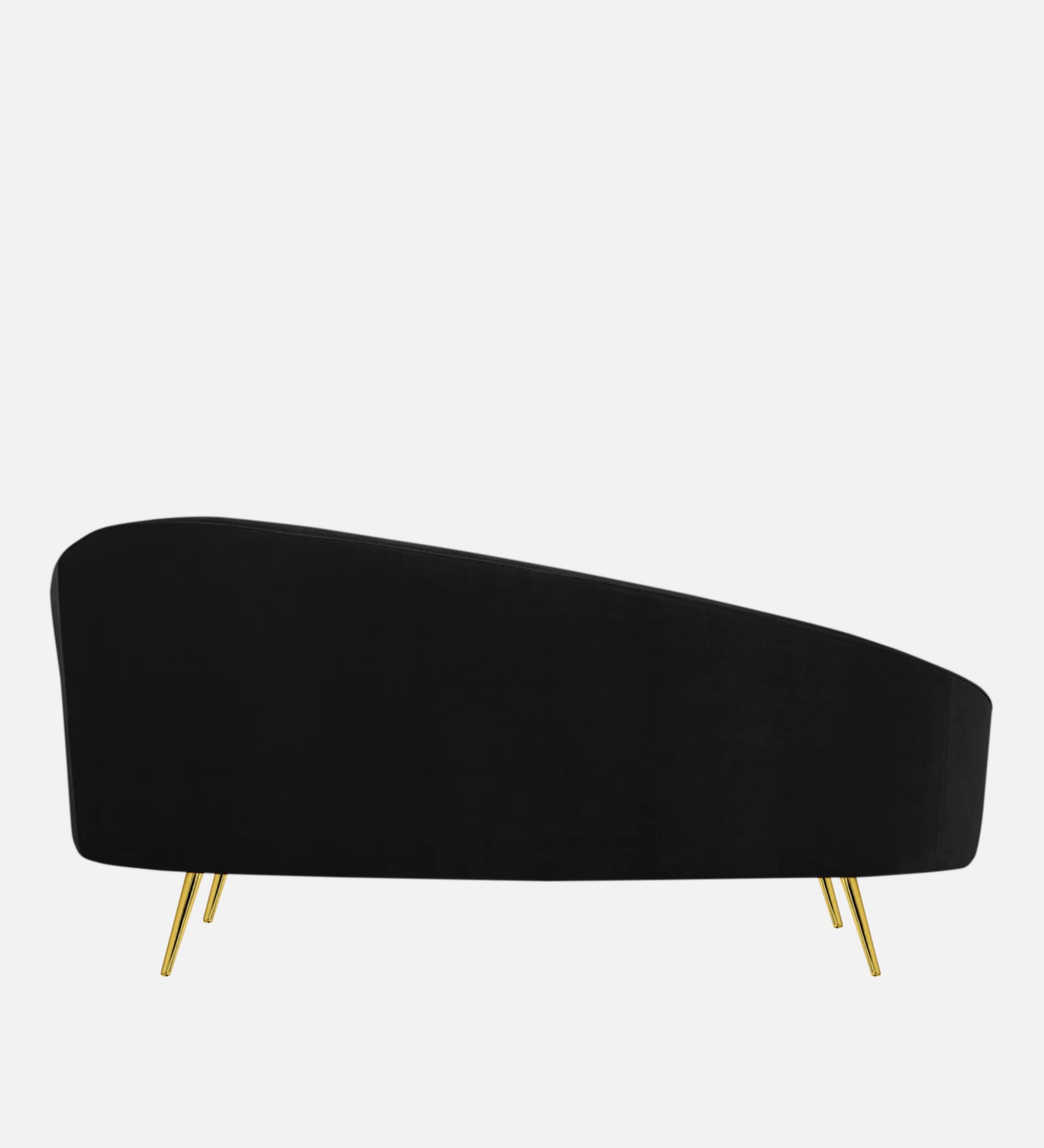 Cely Velvet LHS Chaise Lounger In Adam Black Colour - Febonic Living
