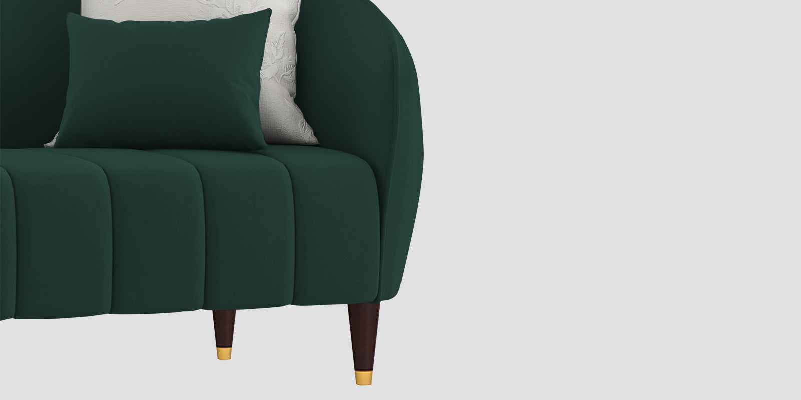 Hairo Velvet 3 Seater Sofa In Forest Green Colour