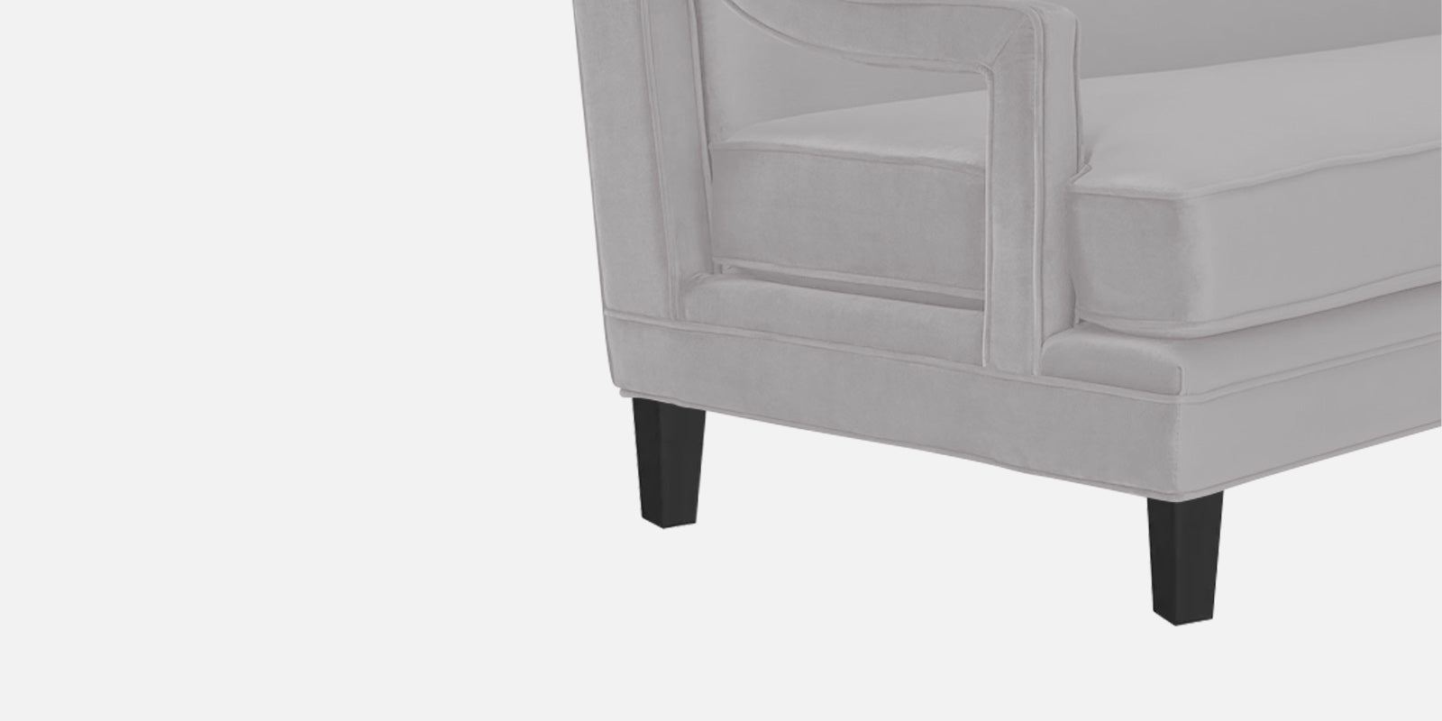 Daffy Velvet 3 Seater Sofa In Concrete Grey Colour - Febonic Living