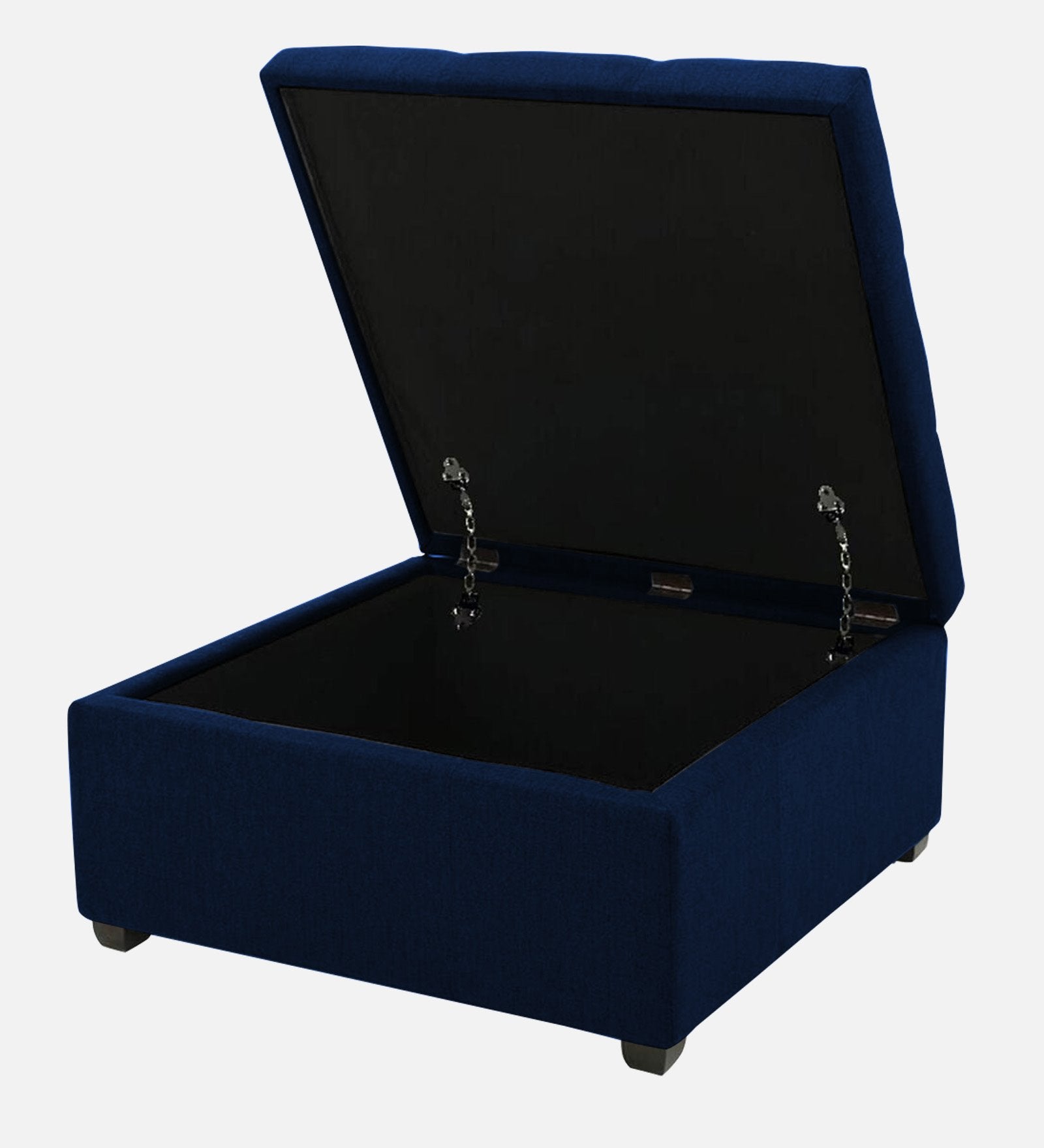 Mubila Fabric Ottoman In Royal Blue Colour With Storage - Febonic Living