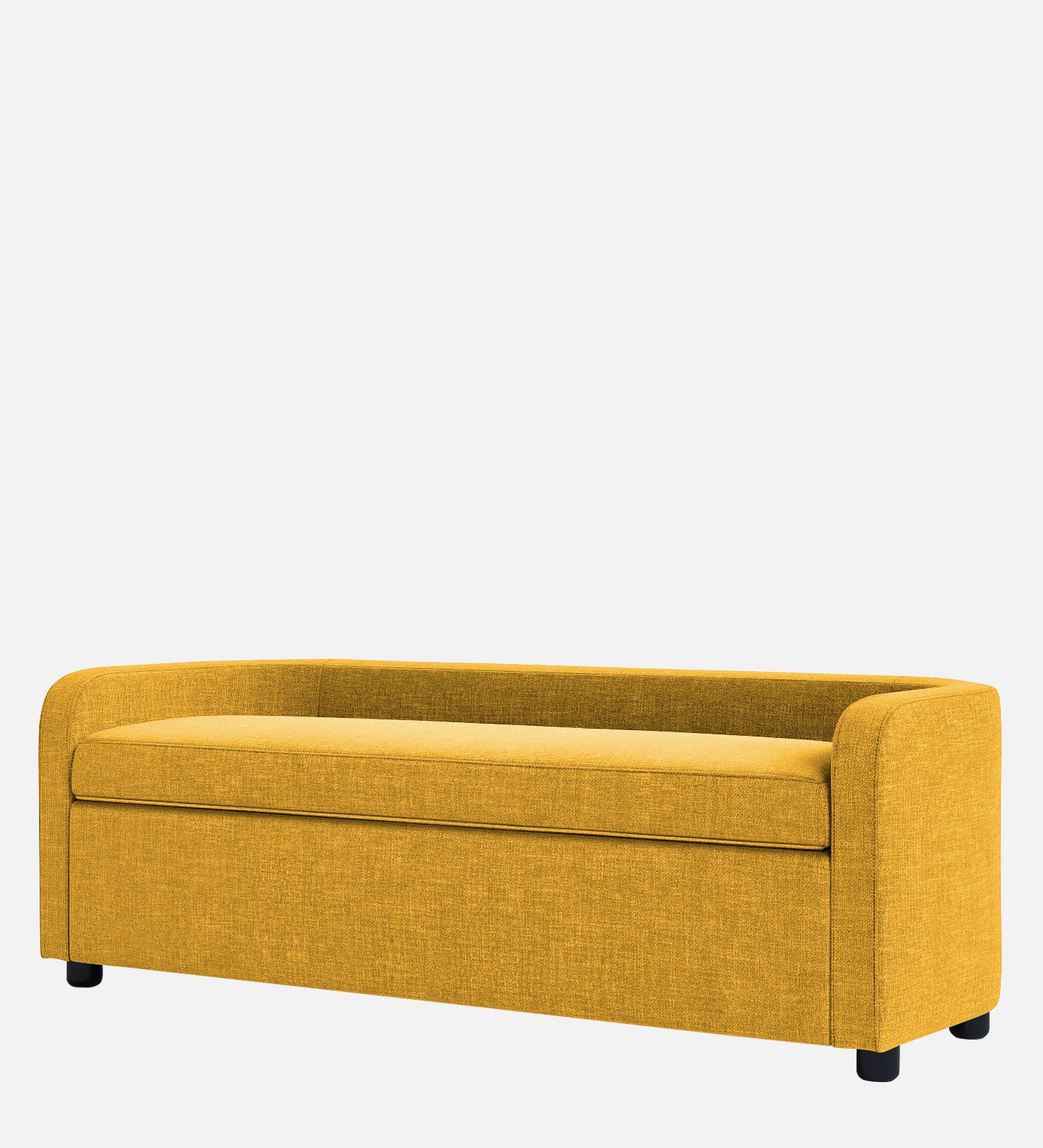 Cooper Fabric Storage Bench In Bold Yellow Colour - Febonic Living