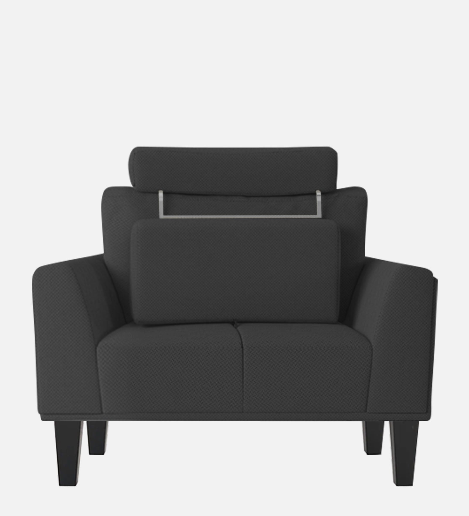 Como Fabric 1 Seater Sofa In Charcoal Grey Colour - Febonic Living