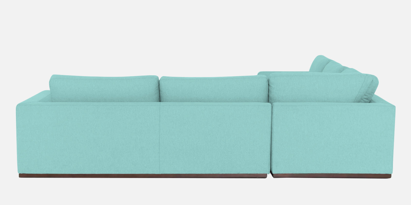 Freedom Velvet 6 Seater RHS Corner Sofa In Barmunda Aqua Colour With Ottoman - Febonic Living