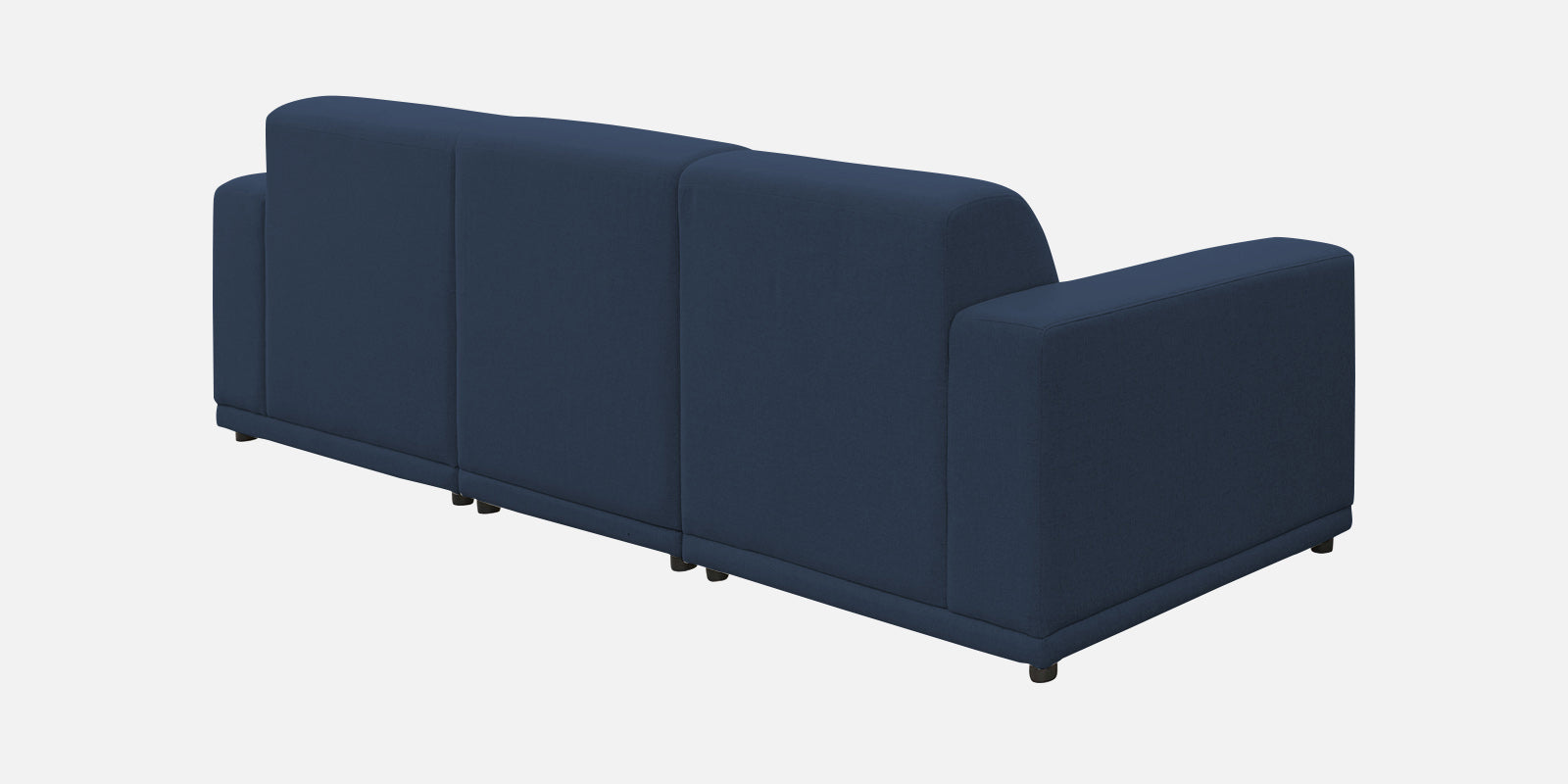 Adam Fabric RHS Sectional Sofa (3+Ottoman Lounger) In Denim Blue Colour - Febonic Living