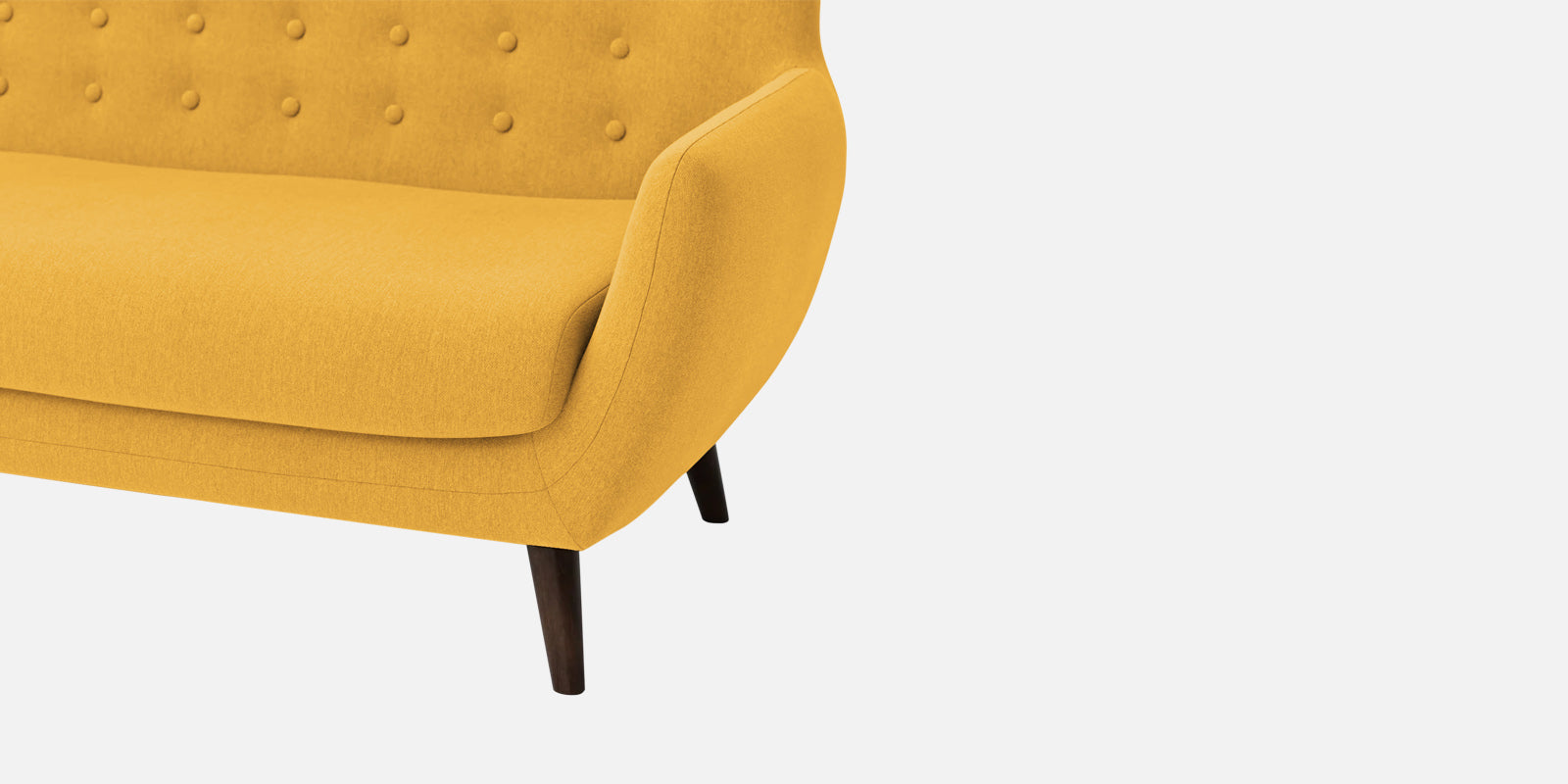 Goofy Fabric 2 Seater Sofa In Bold Yellow Colour - Febonic Living