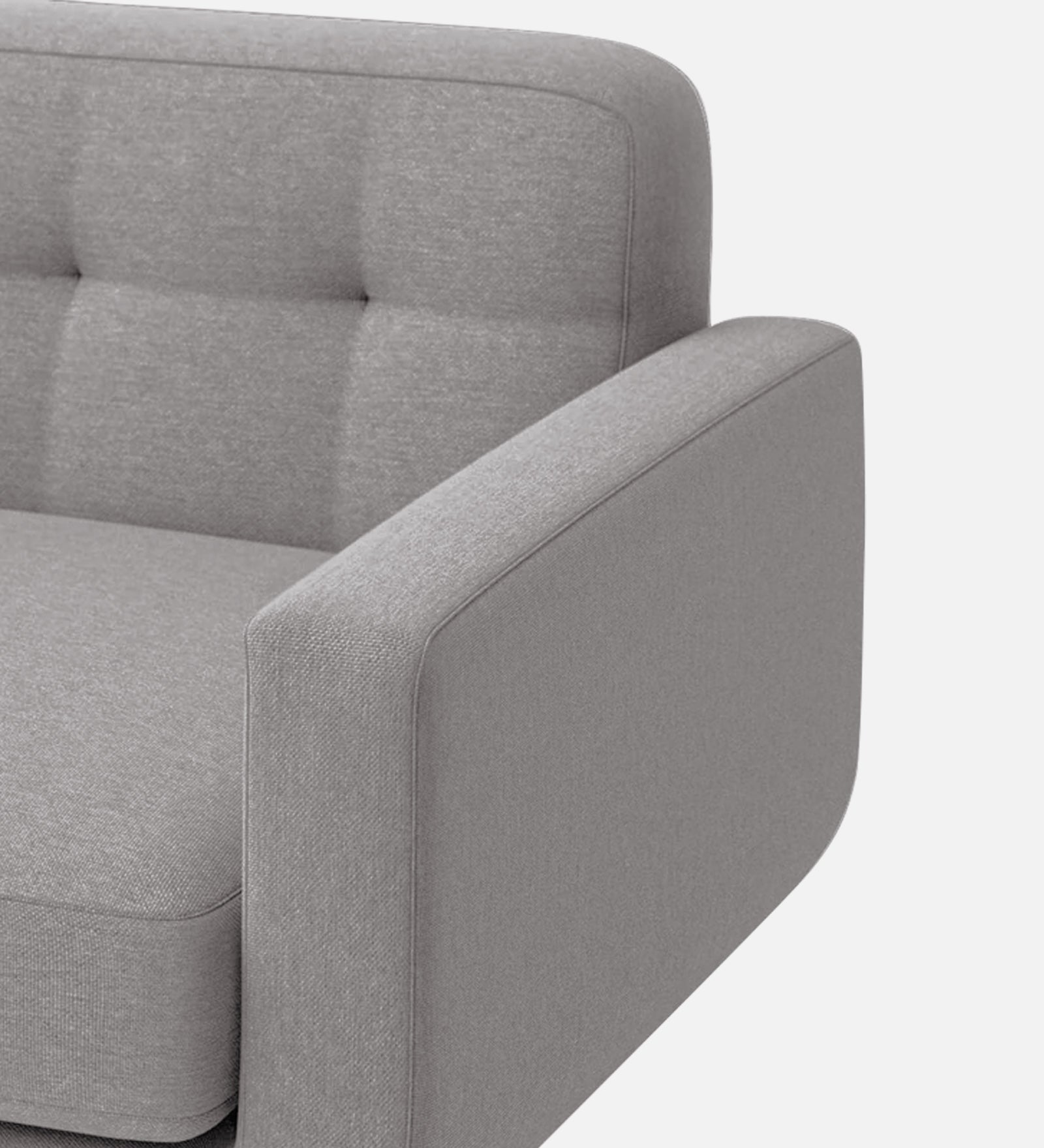 Marsela Fabric 1 Seater Sofa In Silver Grey Colour - Febonic Living