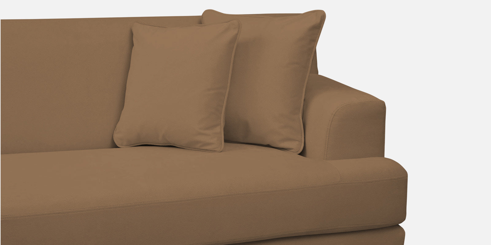 Woody Fabric LHS Sectional Sofa (3+Lounger) In Dusty peach Colour - Febonic Living