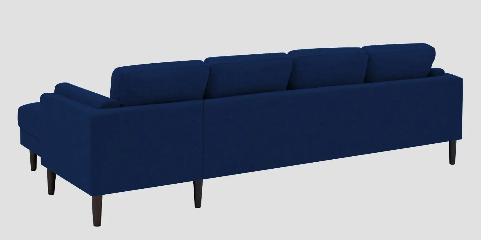 Creata Fabric LHS Sectional Sofa (3+Lounger) In Royal Blue Colour Febonic Living