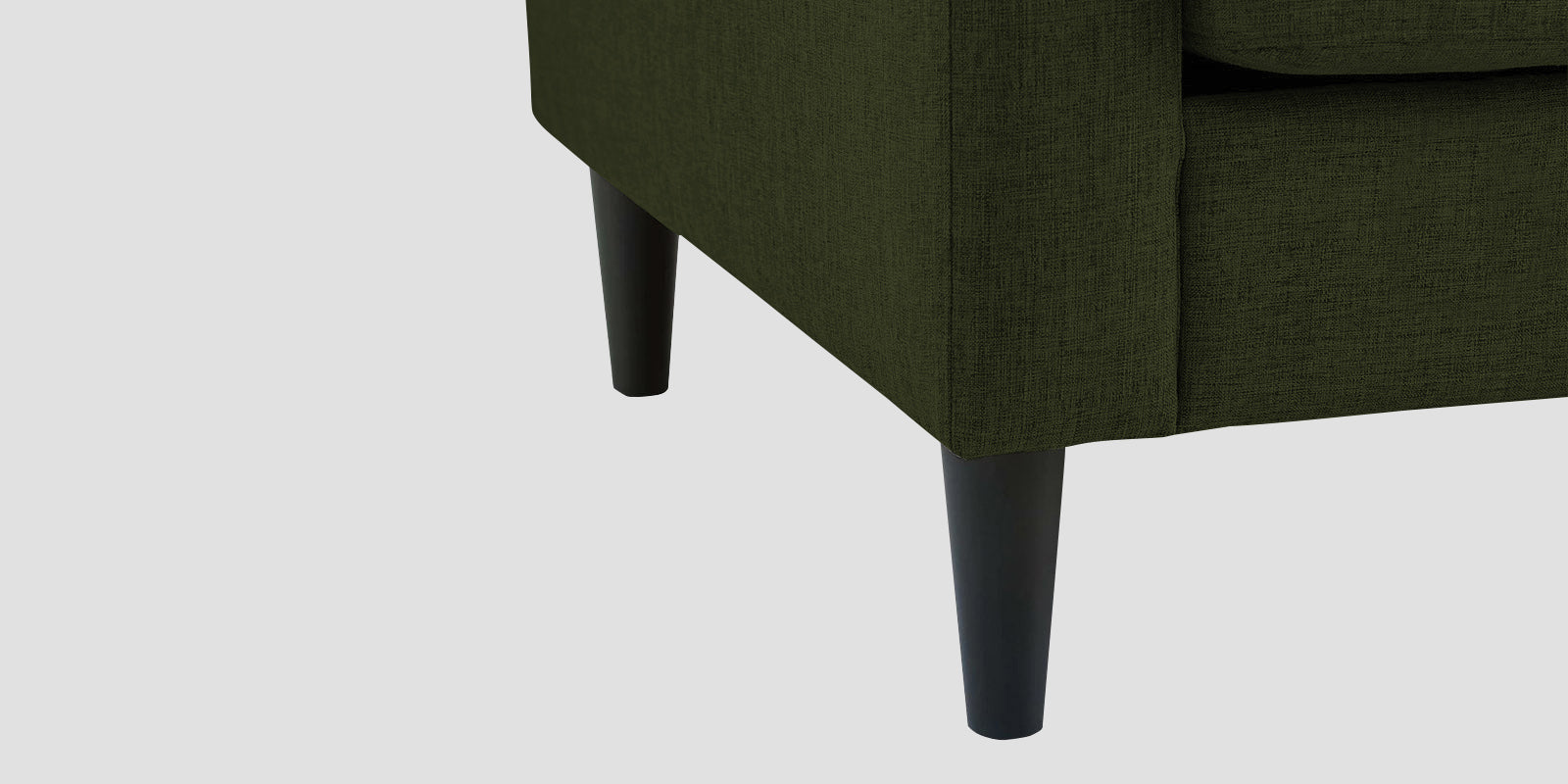 Romie Fabric LHS Sectional Sofa (2+Lounger) In Olive Green Colour - Febonic Living