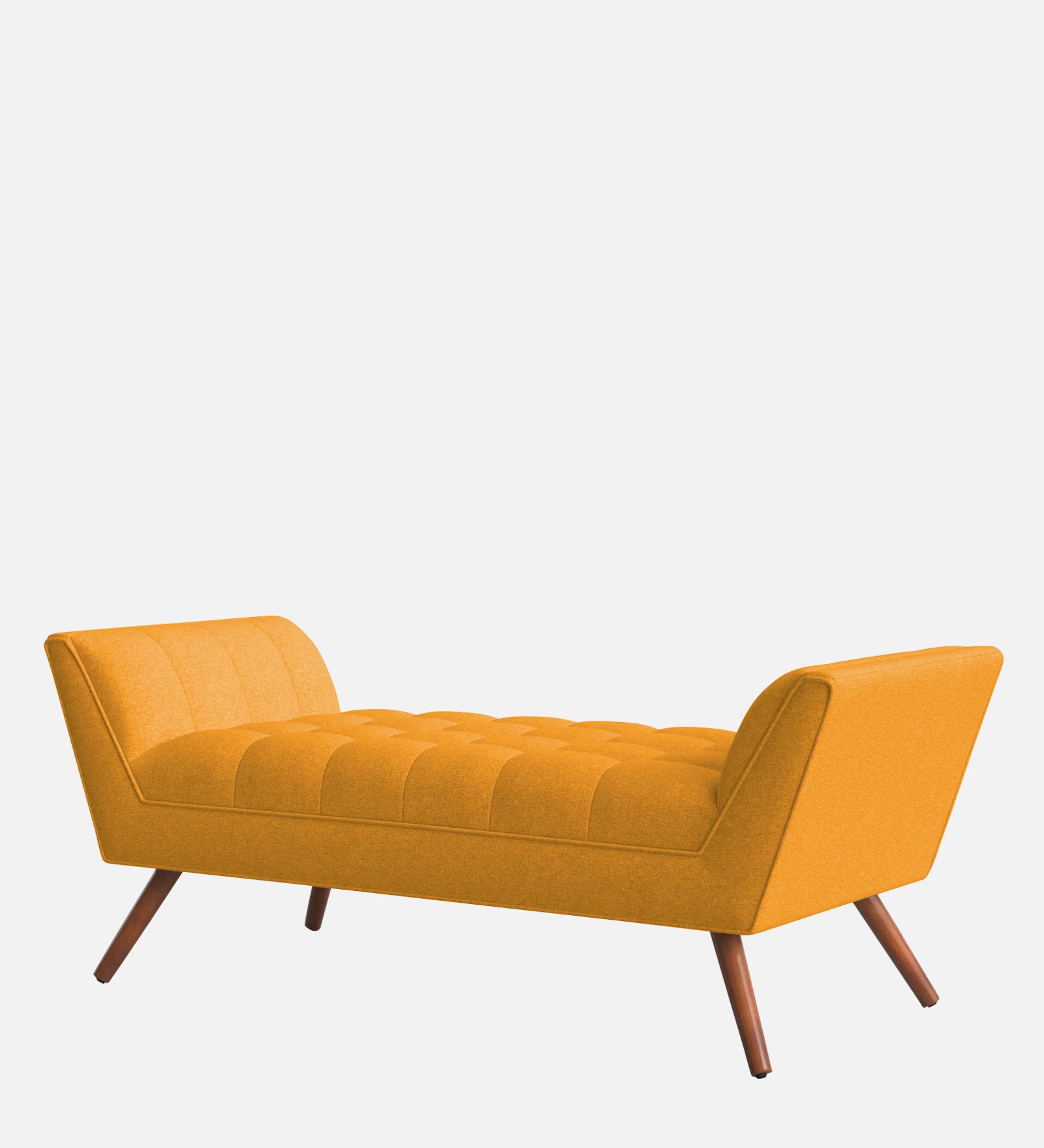 Cartes Velvet Bench In Safforn Yellow Colour - Febonic Living
