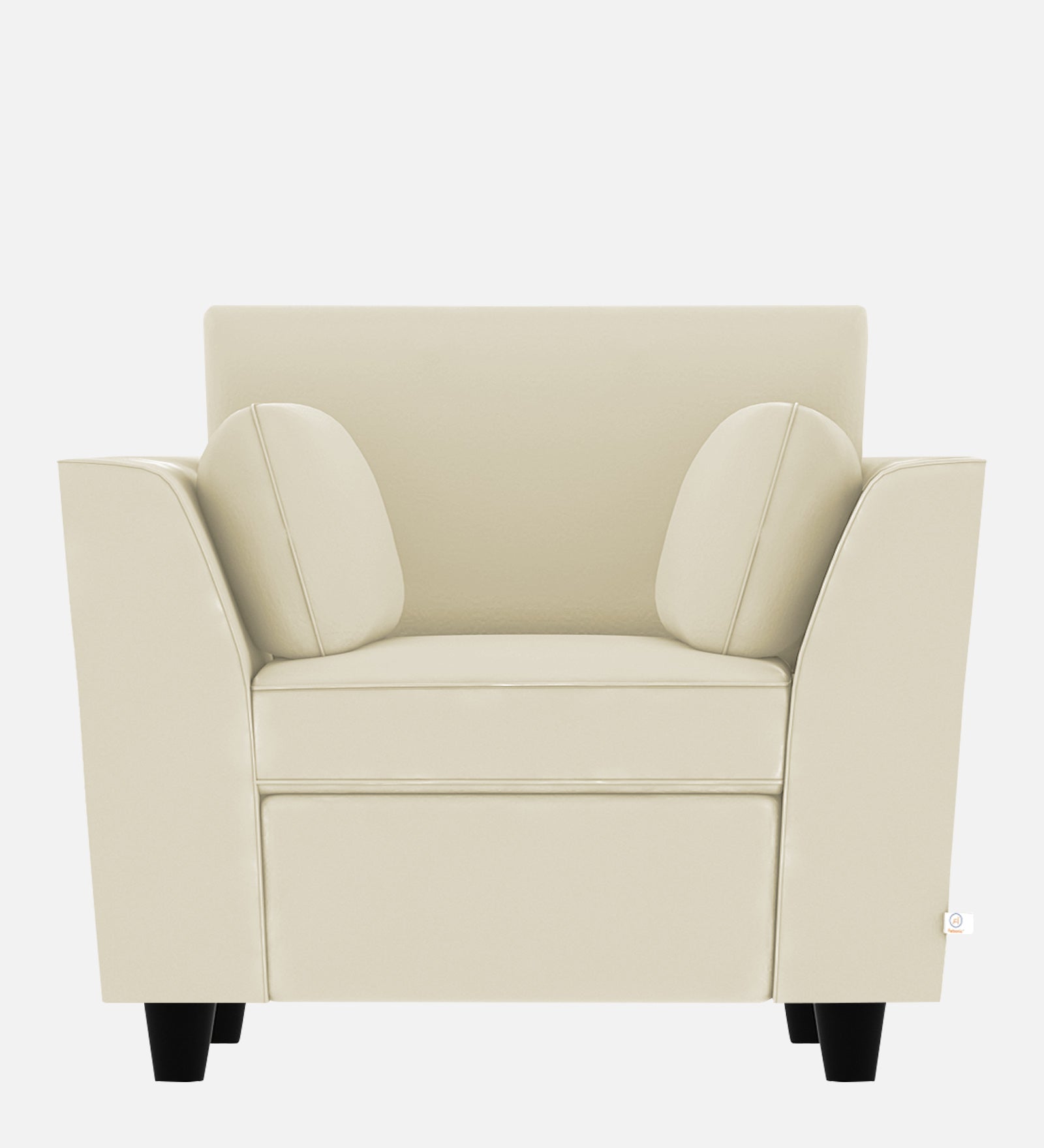 Bristo Velvet 1 Seater Sofa In Warm White Colour With Storage - Febonic Living