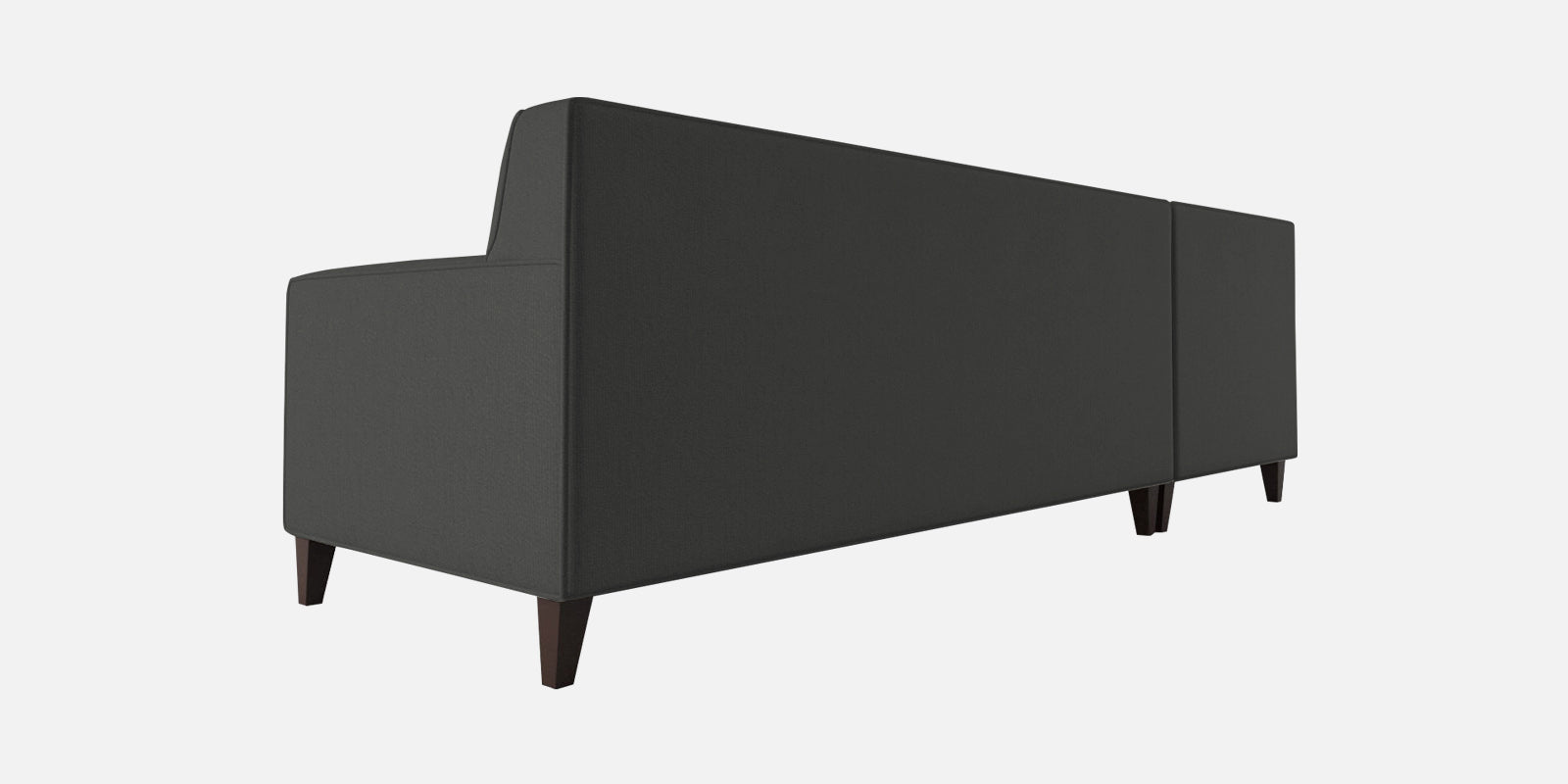 Miller Fabric RHS Sectional Sofa (3+Lounger) In Charcoal Grey Colour - Febonic Living