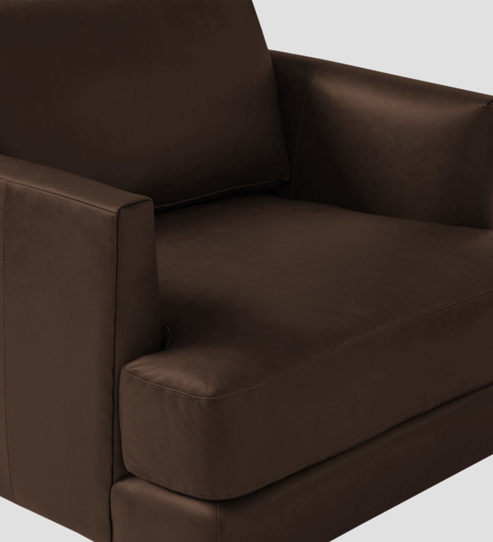 Sterio Leatherette 1 Seater Sofa In Carob Brown Colour - Febonic Living
