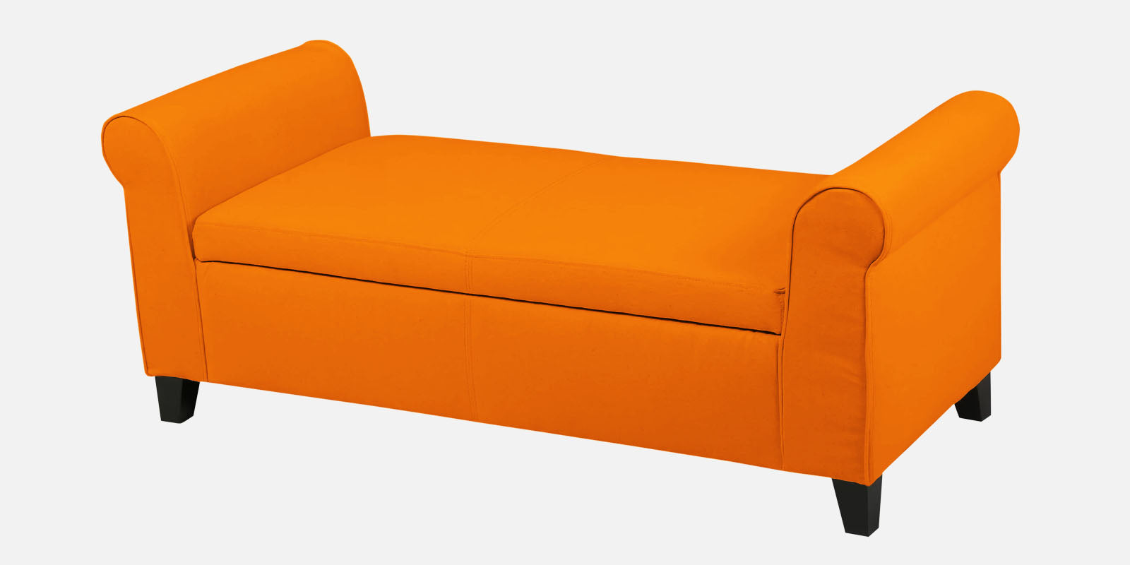 Molo Fabric 2 Seater Recamier in Vivid Orange Colour With Storage