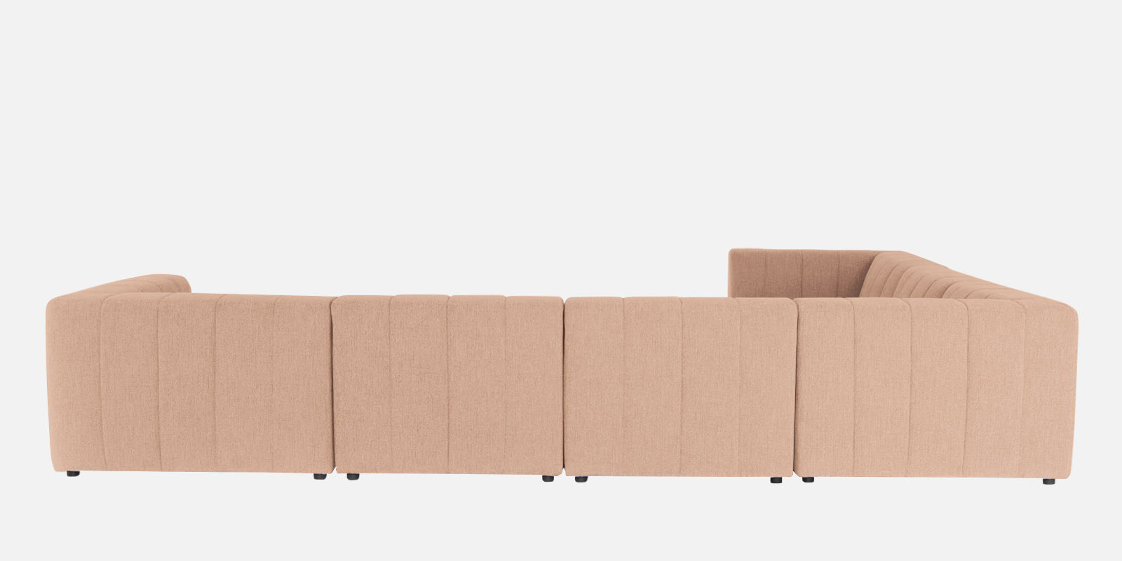 Damo Fabric LHS 8 Seater Corner Sofa In Cosmic Beige Colour - Febonic Living