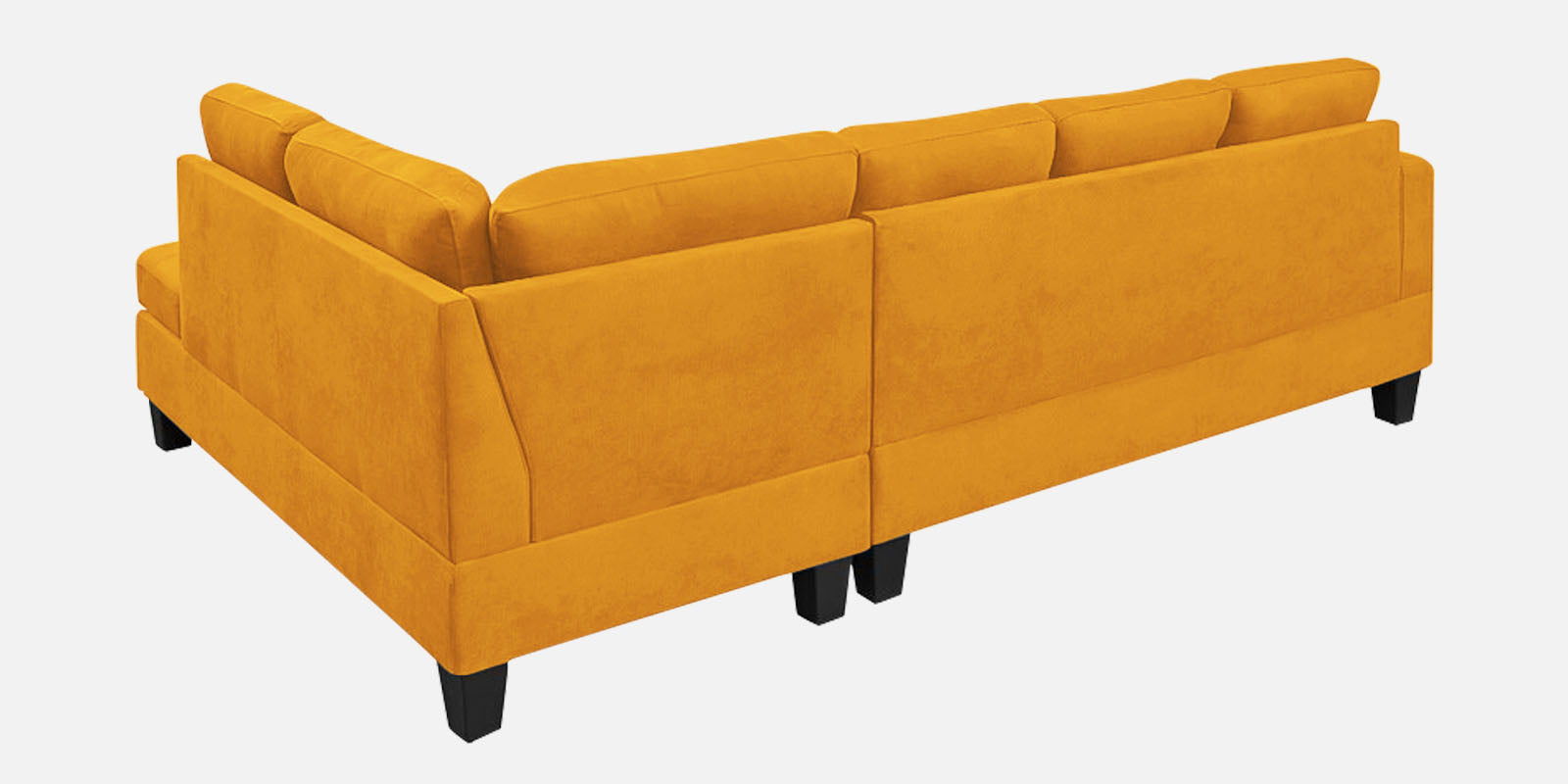 Thomas Fabric LHS Sectional Sofa (3+Lounger) In Bold Yellow Colour - Febonic Living
