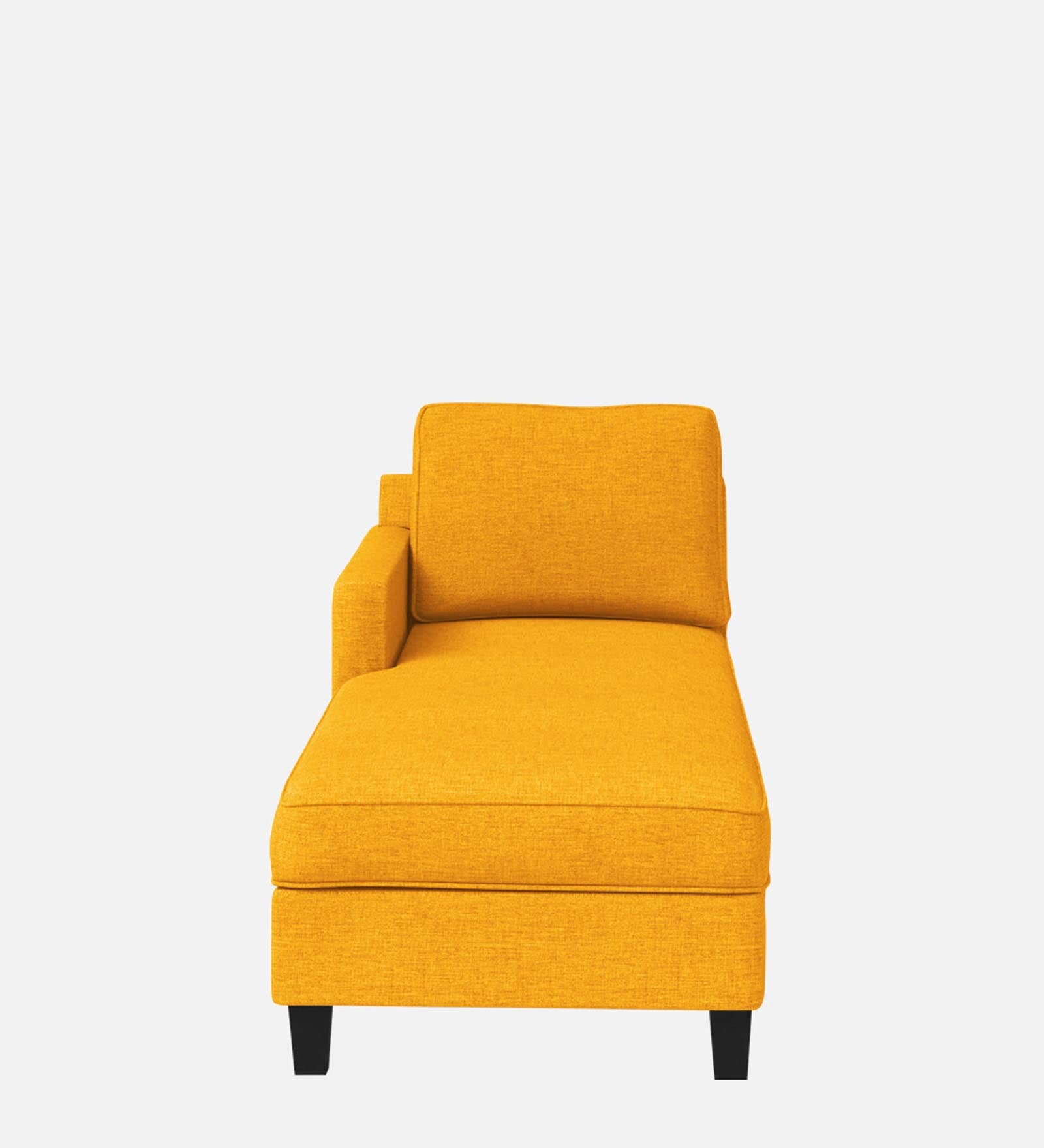 Royee Fabric LHS Chaise Lounger In Bold Yellow Colour With Storage - Febonic Living