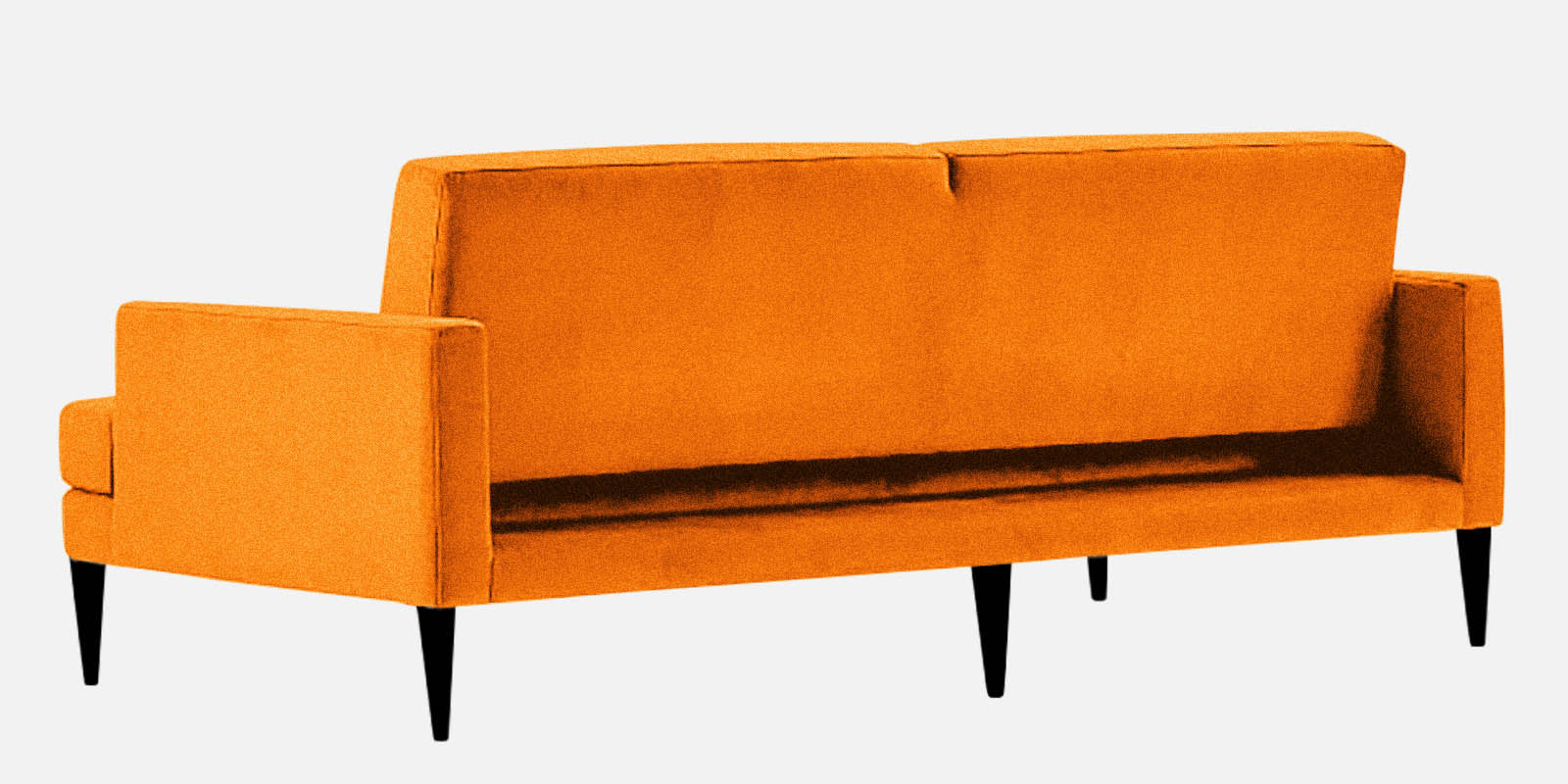Zoya Fabric 3 Seater Convertible Sofa Cum Bed In Vivid Orange Colour - Febonic Living