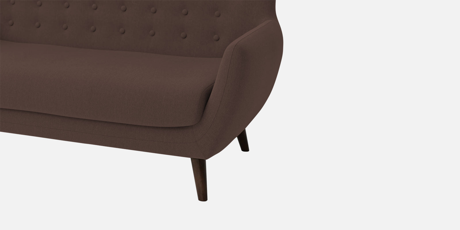 Goofy Fabric 3 Seater Sofa In Caramel Brown Colour - Febonic Living