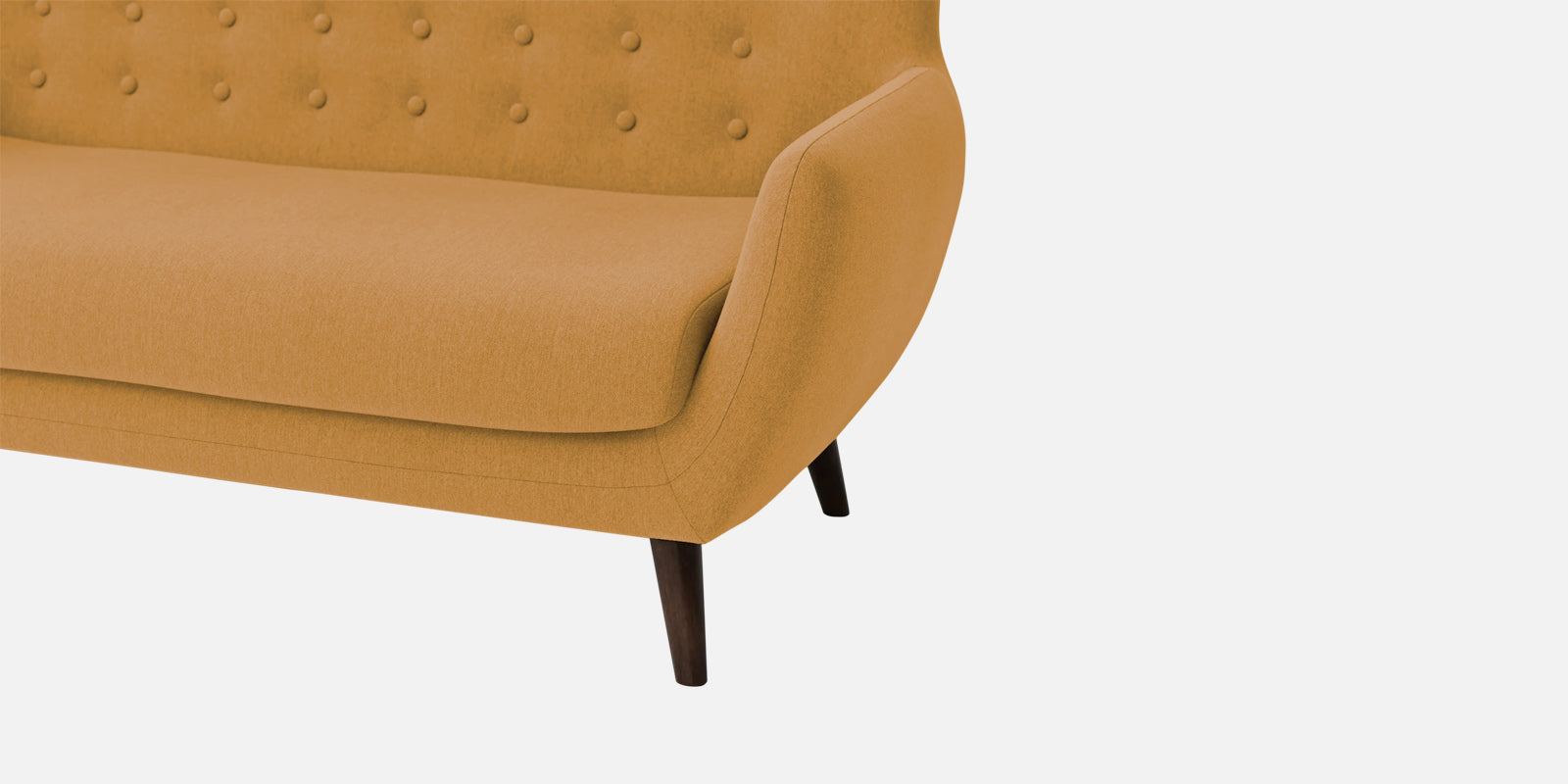 Goofy Fabric 3 Seater Sofa In Corn Yellow Colour - Febonic Living