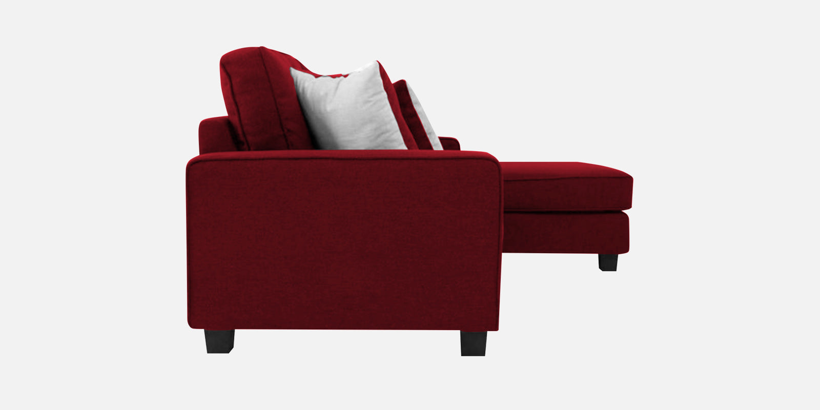 Ladybug Fabric LHS Sectional Sofa (2+Lounger) In Ruby Red Colour - Febonic Living