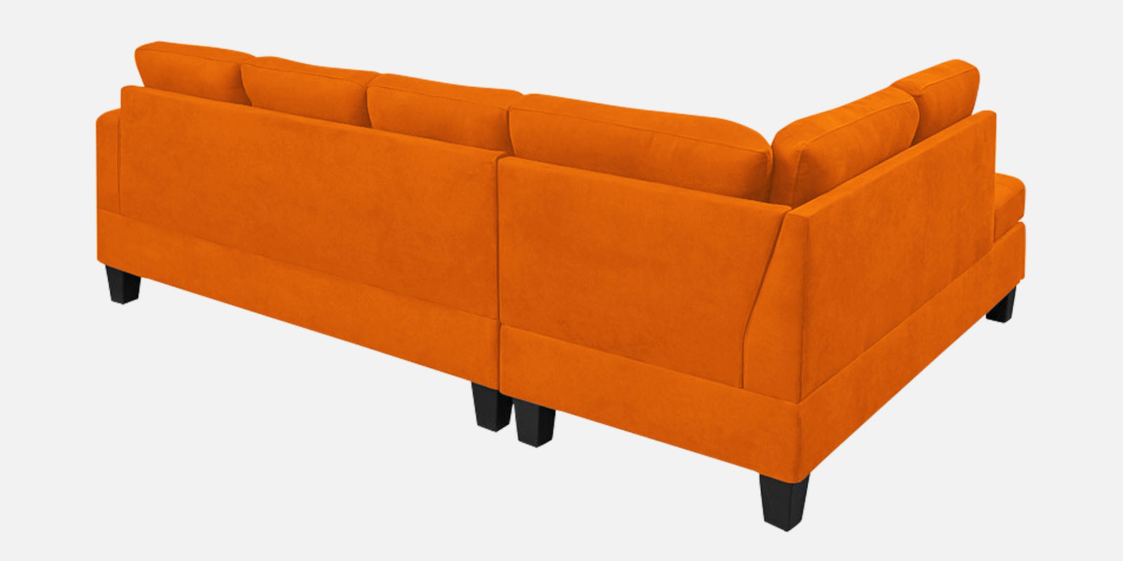 Thomas Fabric RHS Sectional Sofa (3+Lounger) In Vivid Orange Colour - Febonic Living