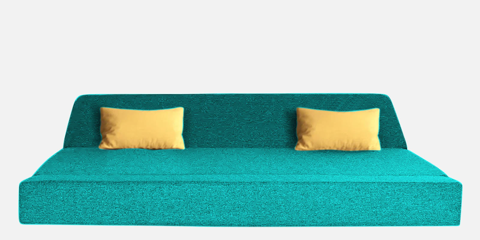 Fleepy Fabric 3 Seater Foldable Sofa Cum Bed In Sea Green Colour - Febonic Living