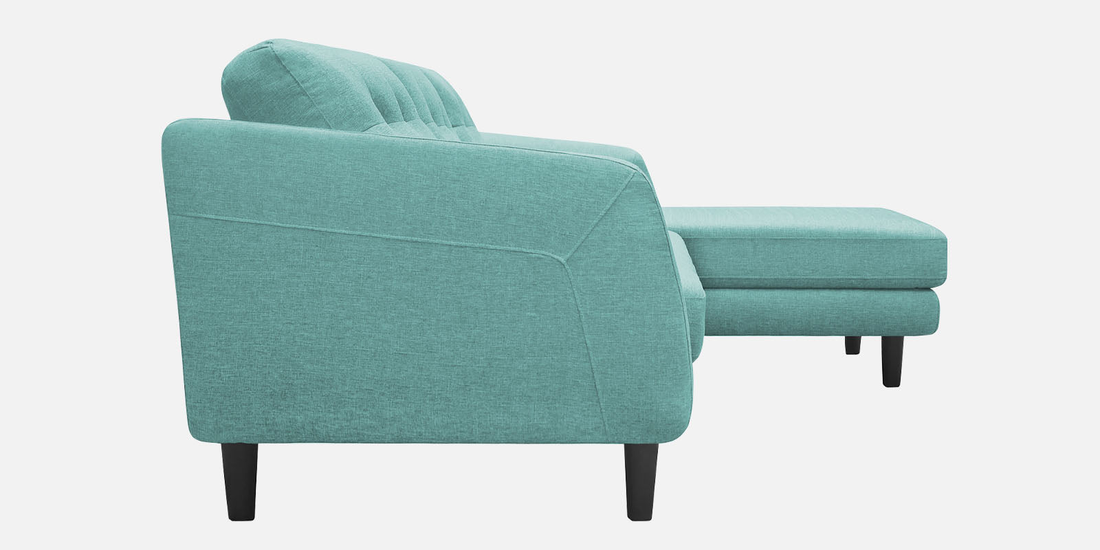 Natasha Velvet LHS Sectional Sofa (3+Lounger) In Barmunda Aqua Colour - Febonic Living